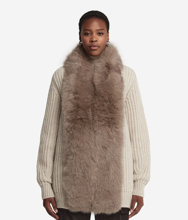 Пальто из кашемира с мехом