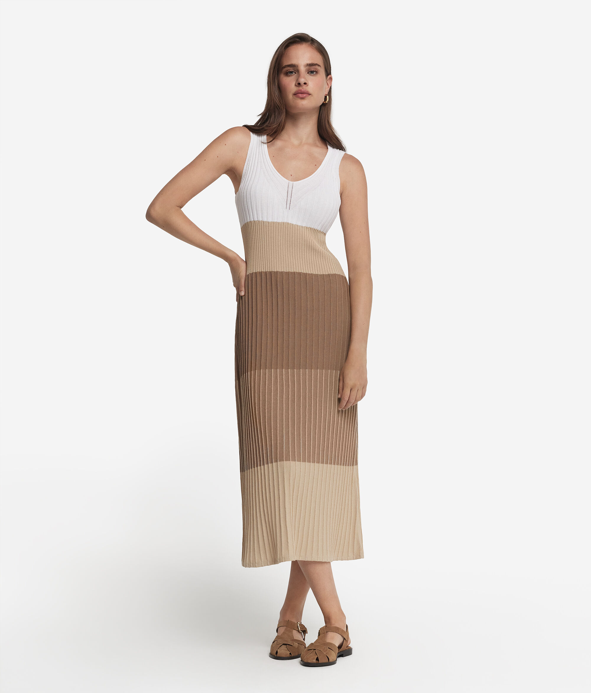 Robe côtelée en coton