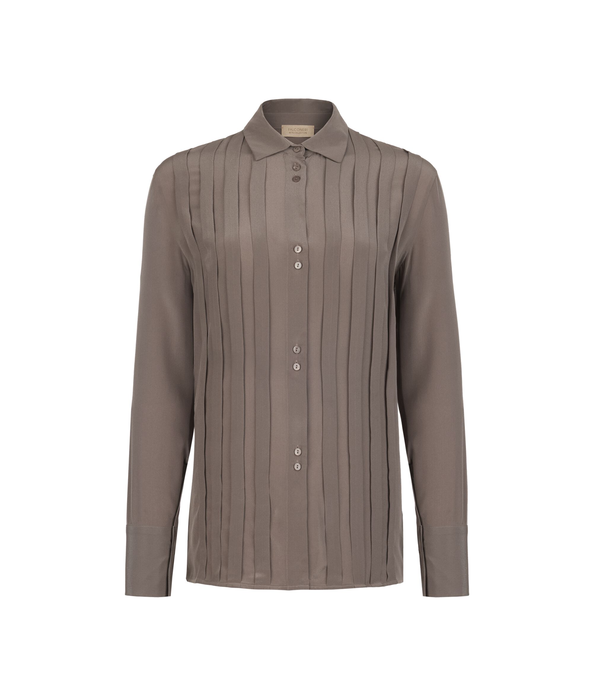 Chemise avec plis en soie