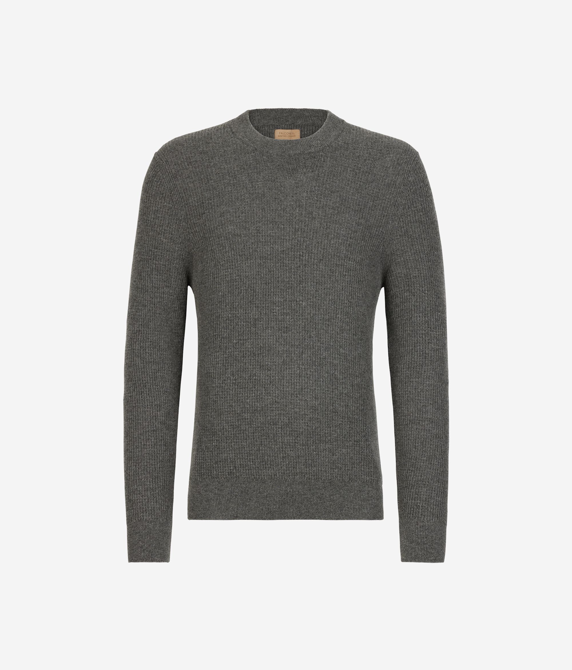 Ultrasoft Cashmere waffle-knit round neck jumper