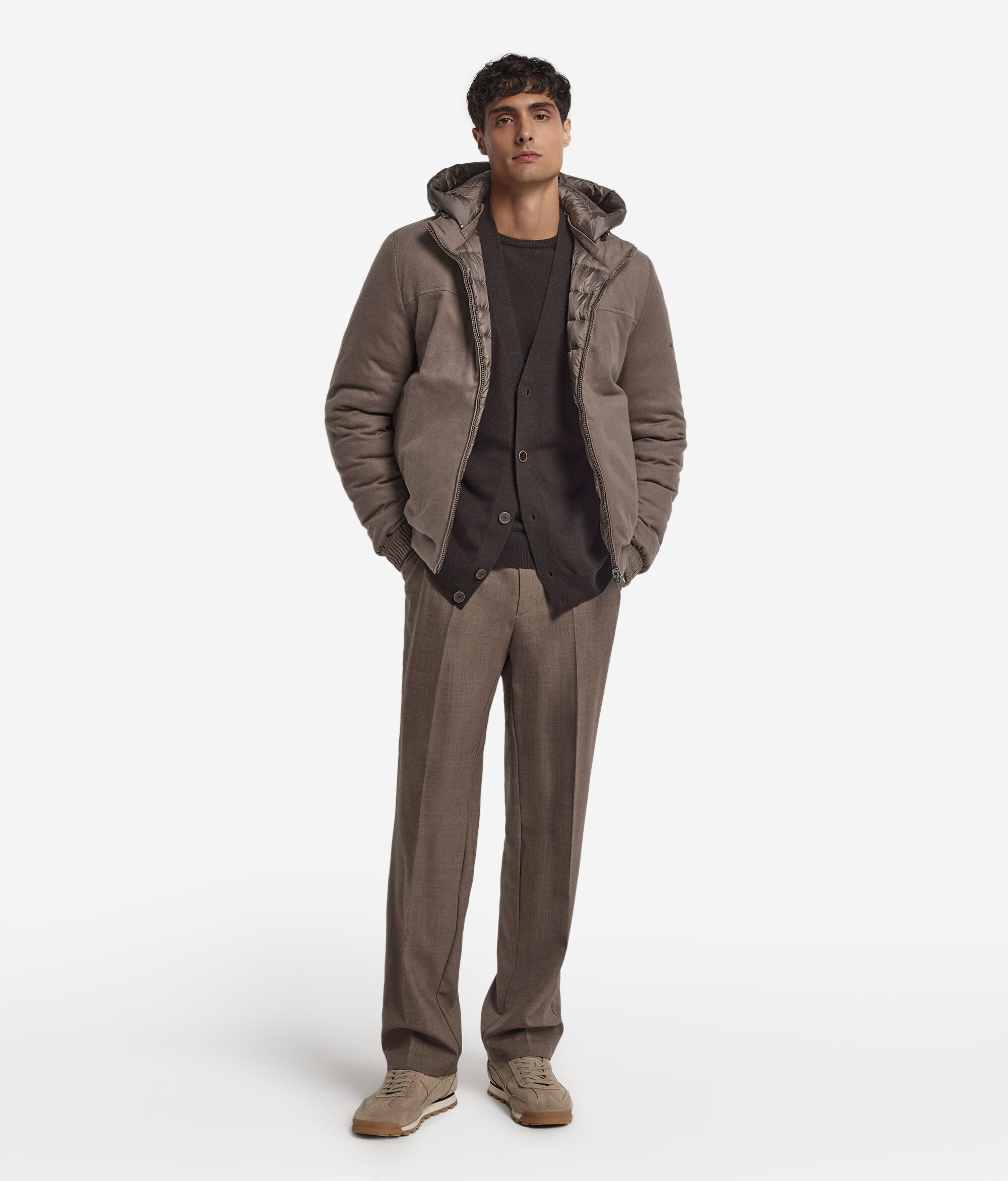 Giubbino reversibile in seta cashmere