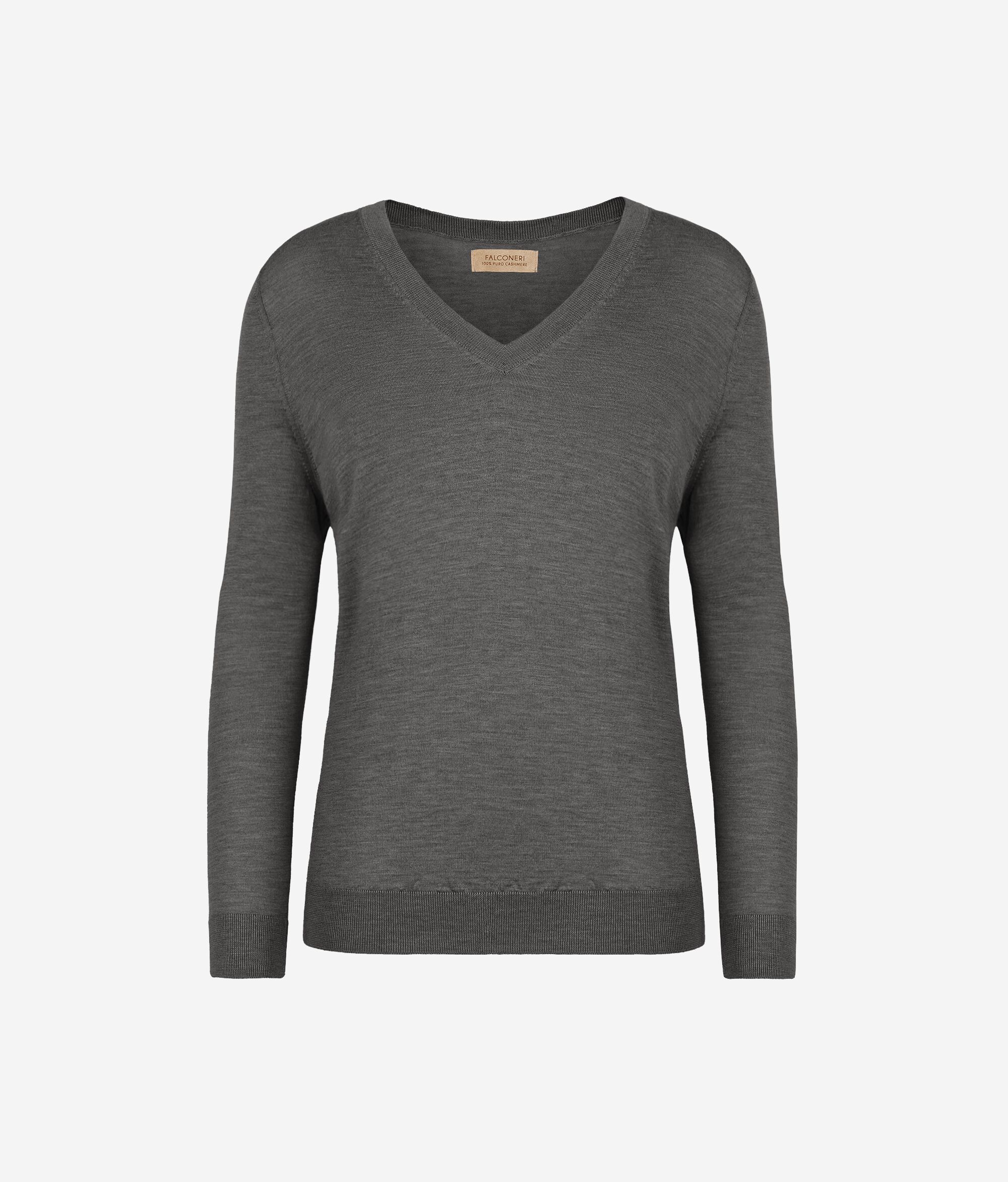Pull à col V en cachemire ultra-fin