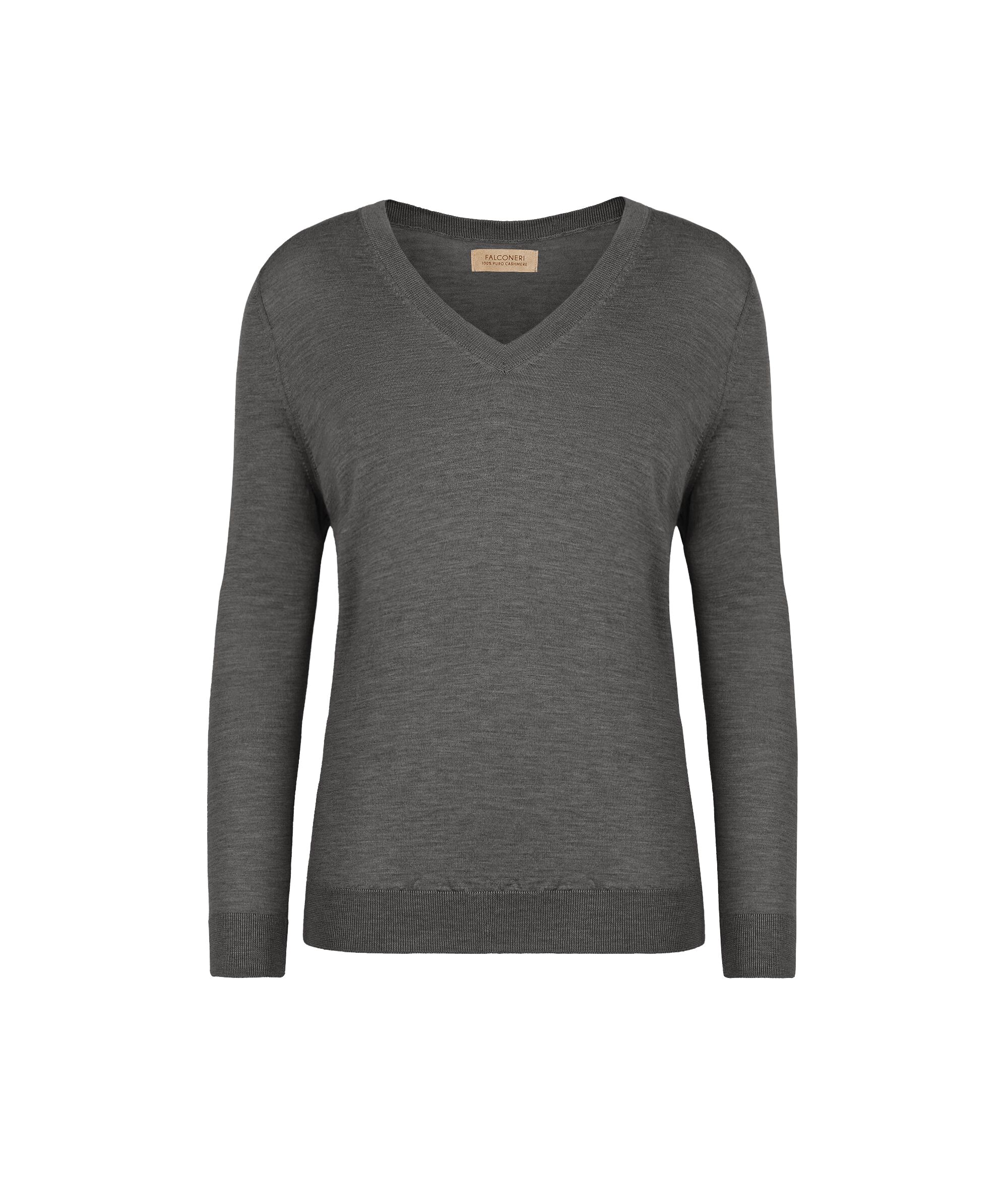 Pull à col V en cachemire ultra-fin
