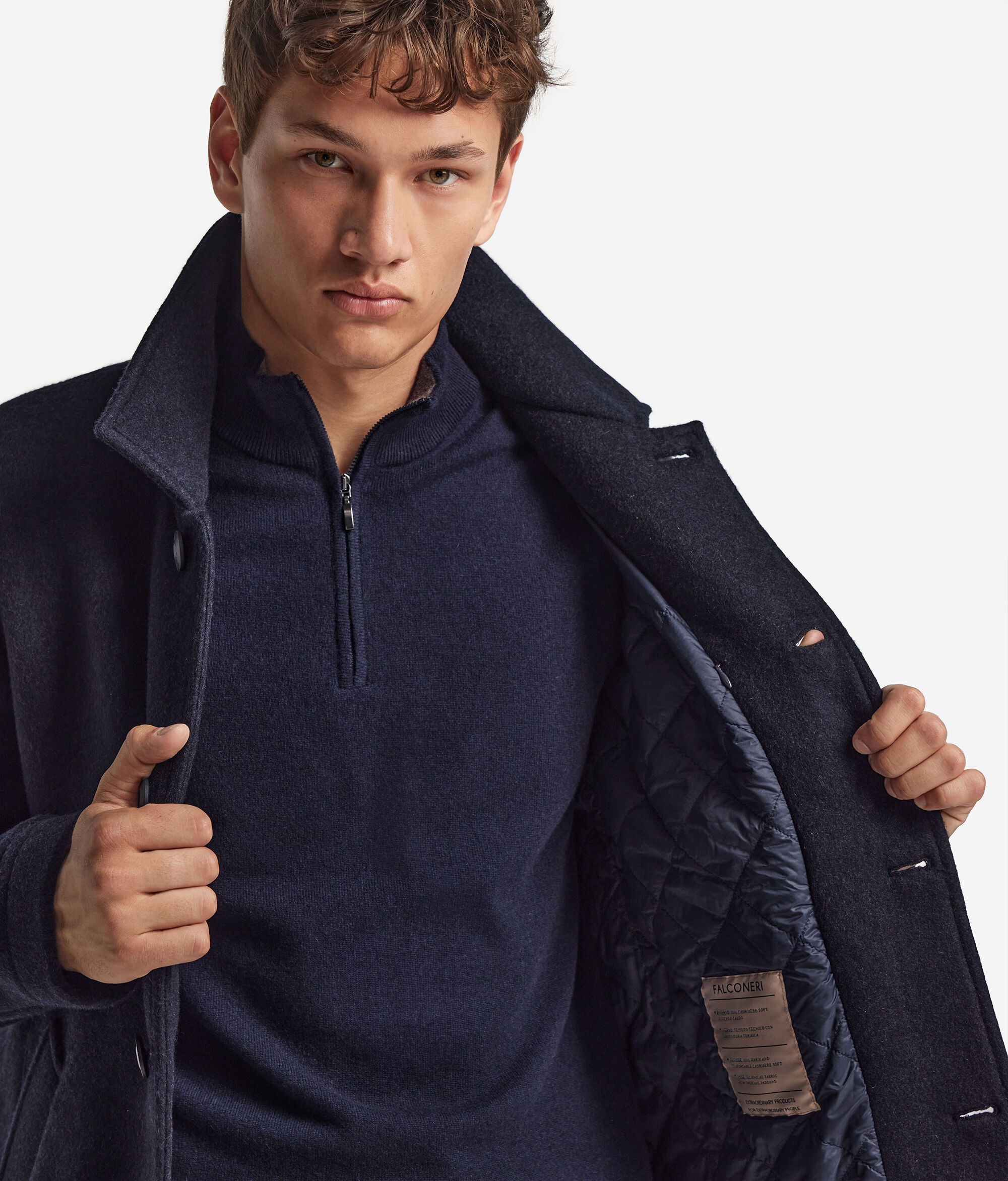 Однобортный бушлат из кашемира