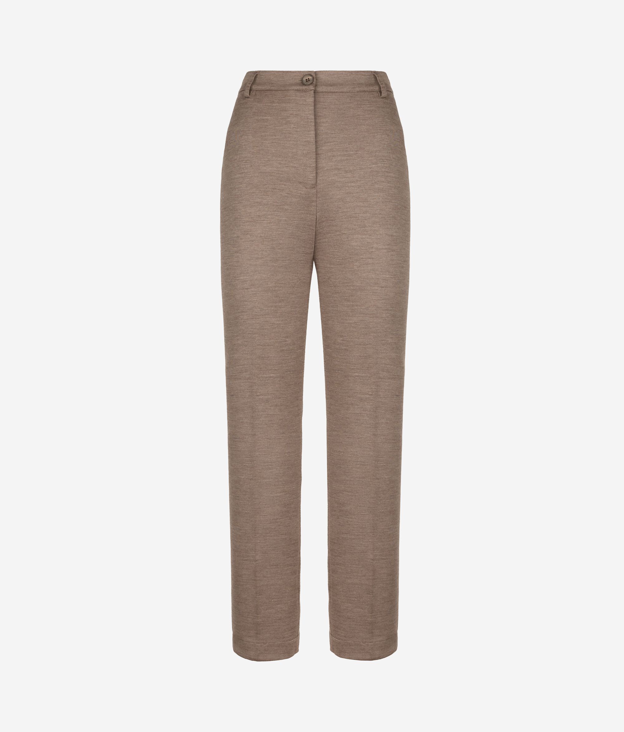 Pantalon cigarette en jersey de laine