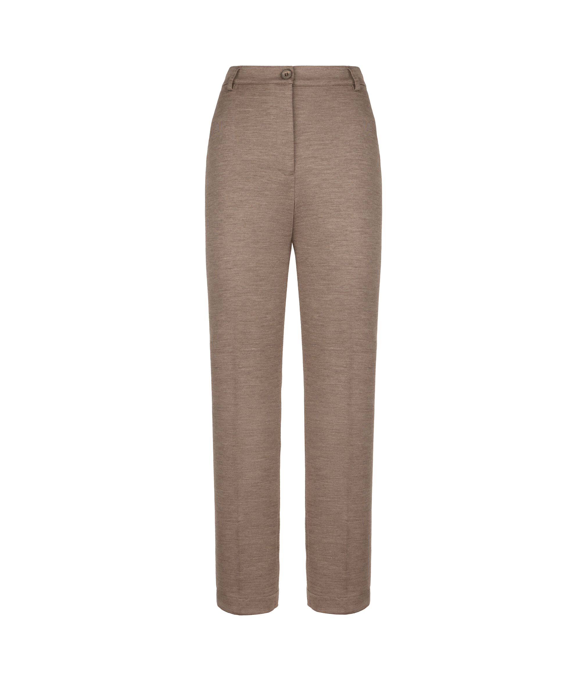 Pantalon cigarette en jersey de laine