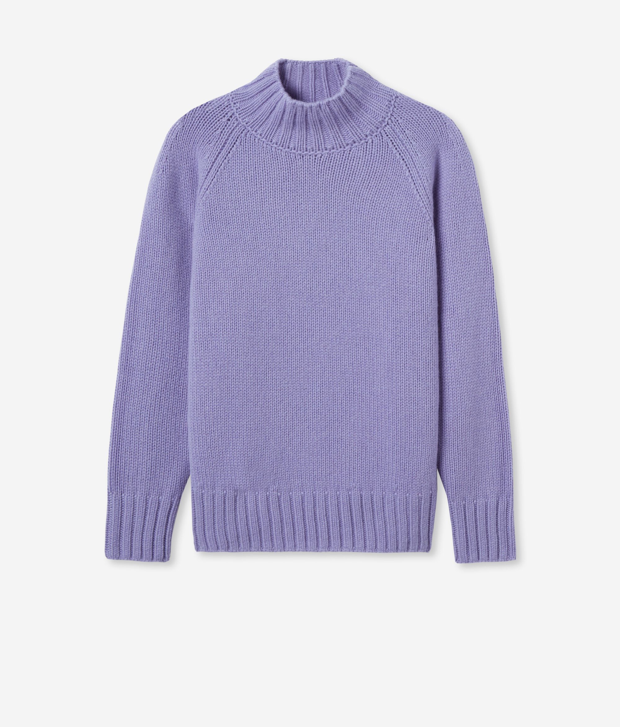 Tricot-Pullover mit Stehkragen aus Kaschmir Ultrasoft