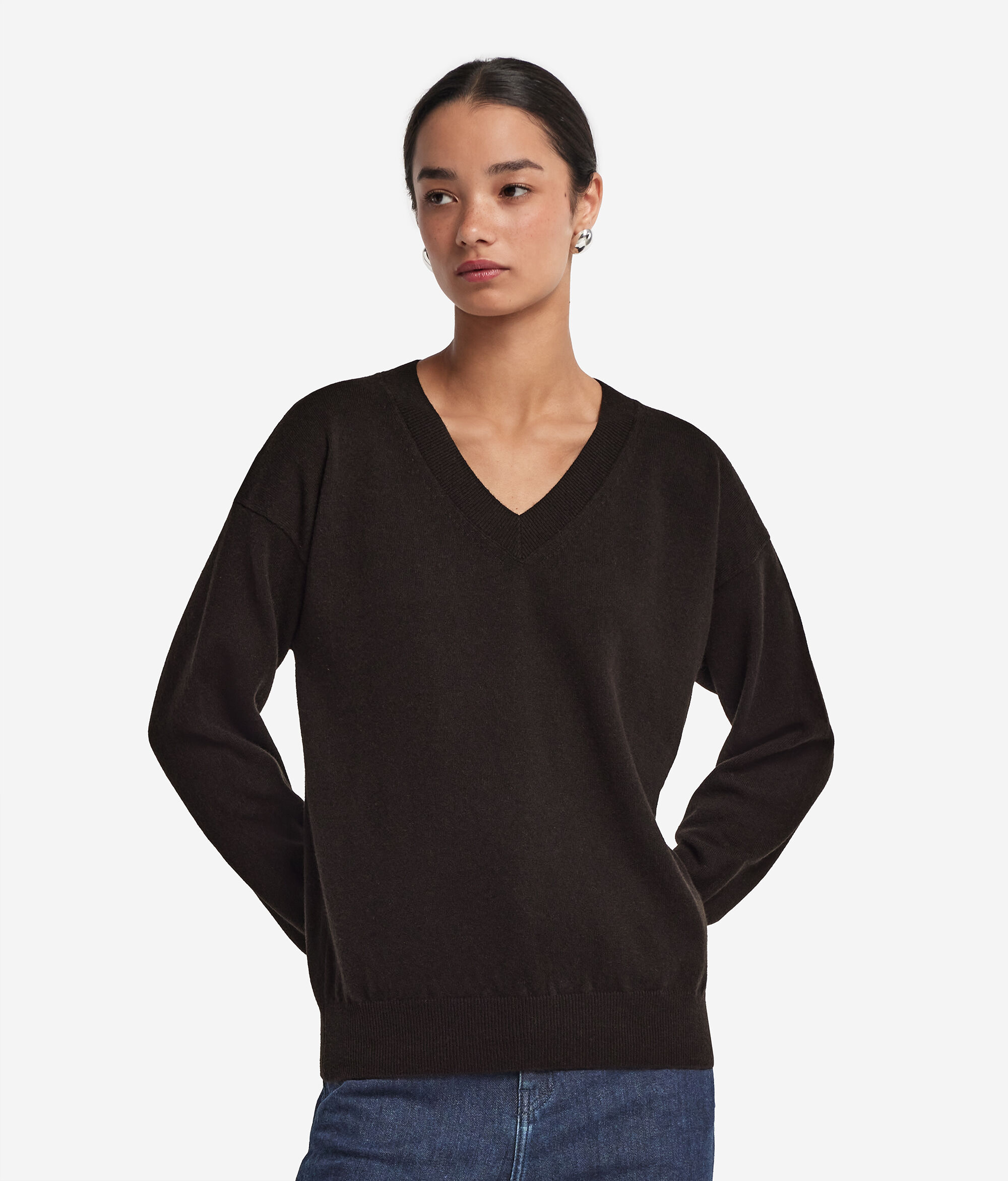 Pullover mit V-Ausschnitt aus Kaschmir Ultrasoft
