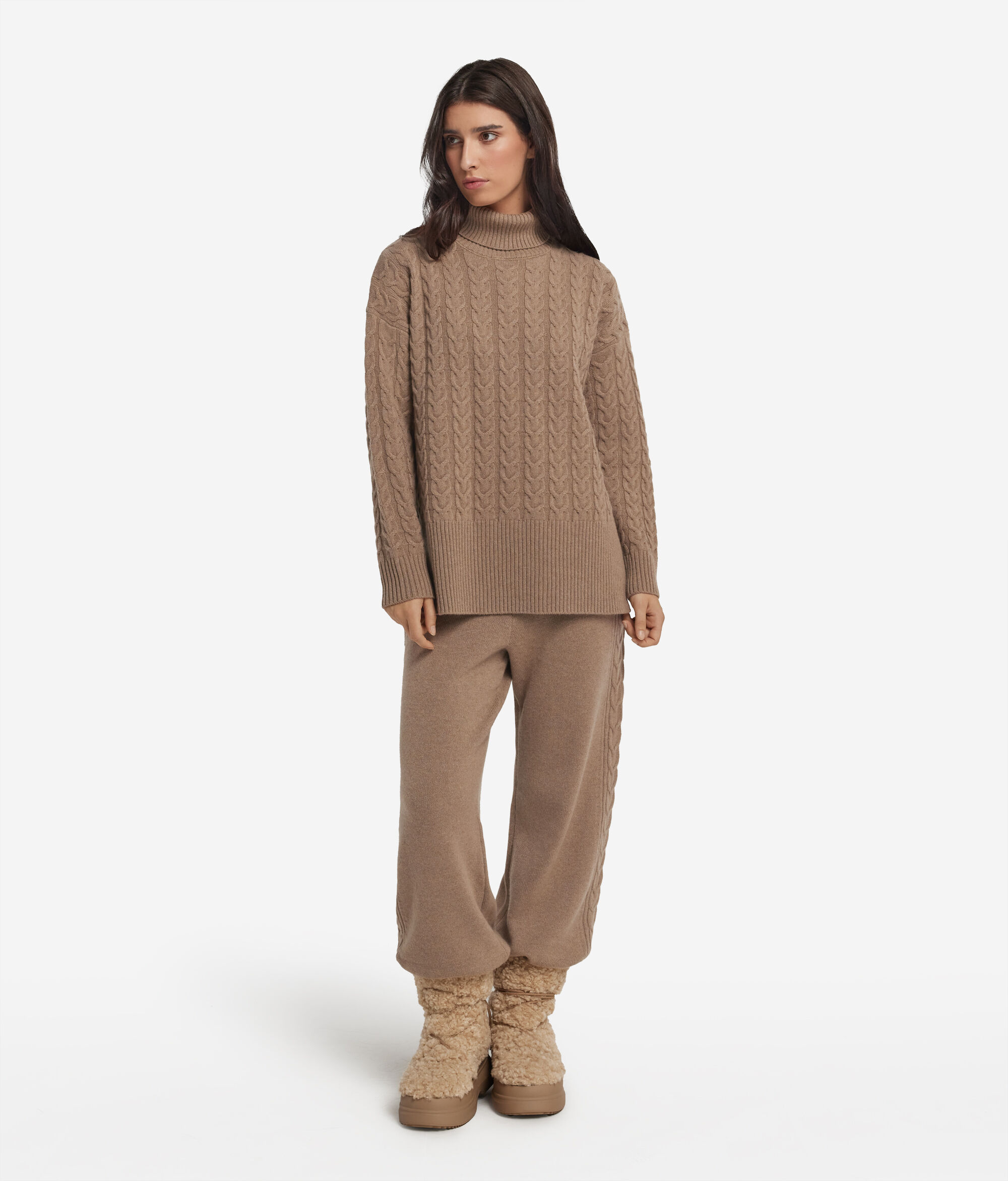 Водолазка с косами из ультрамягкого кашемира