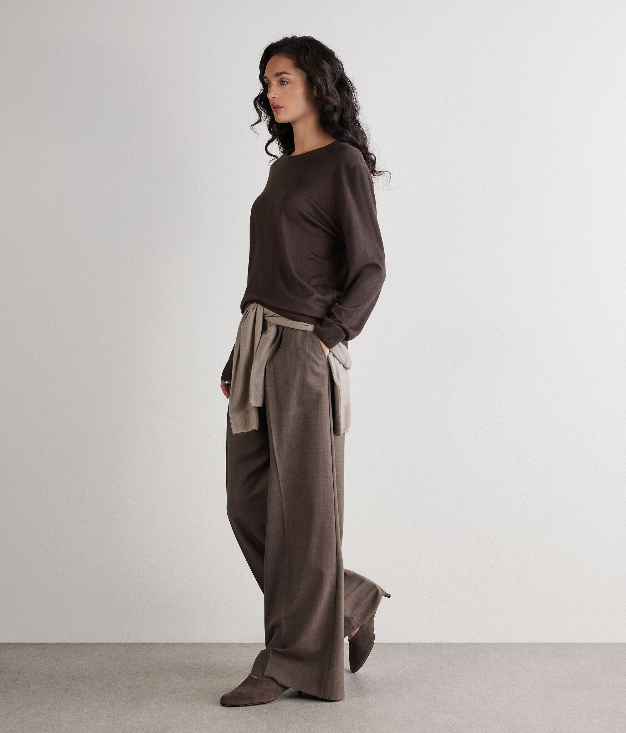 Rundhalspullover aus Kaschmir Ultrafine