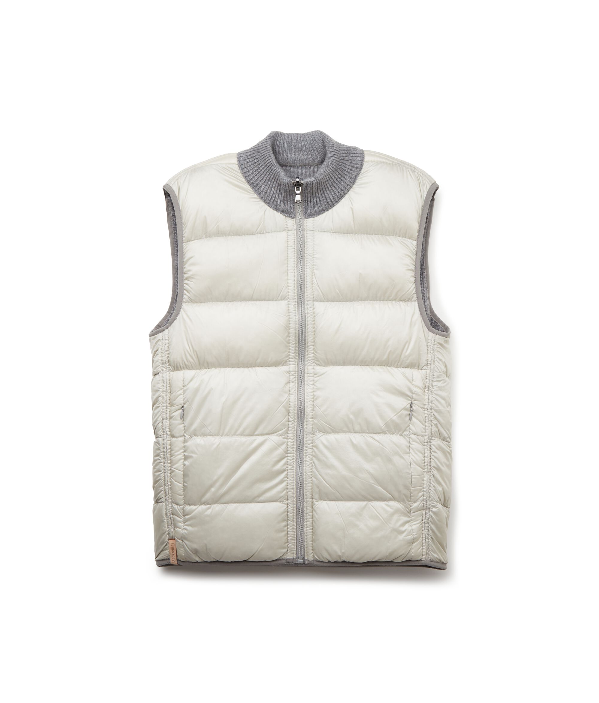 Piumino Smanicato Reversibile in Cashmere