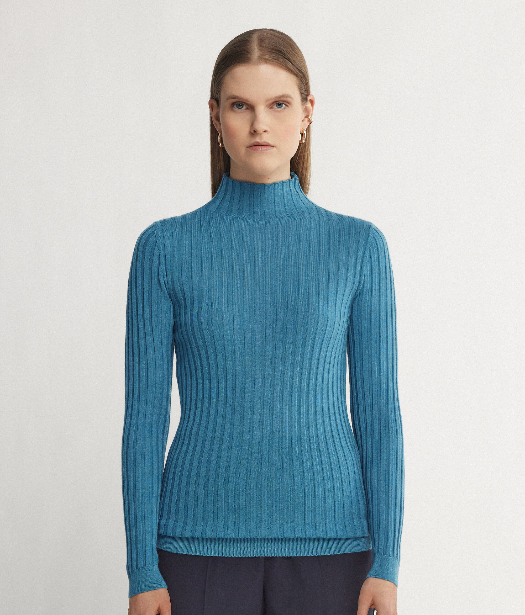 Flat-Rib Ultrafine Cashmere Turtleneck Jumper