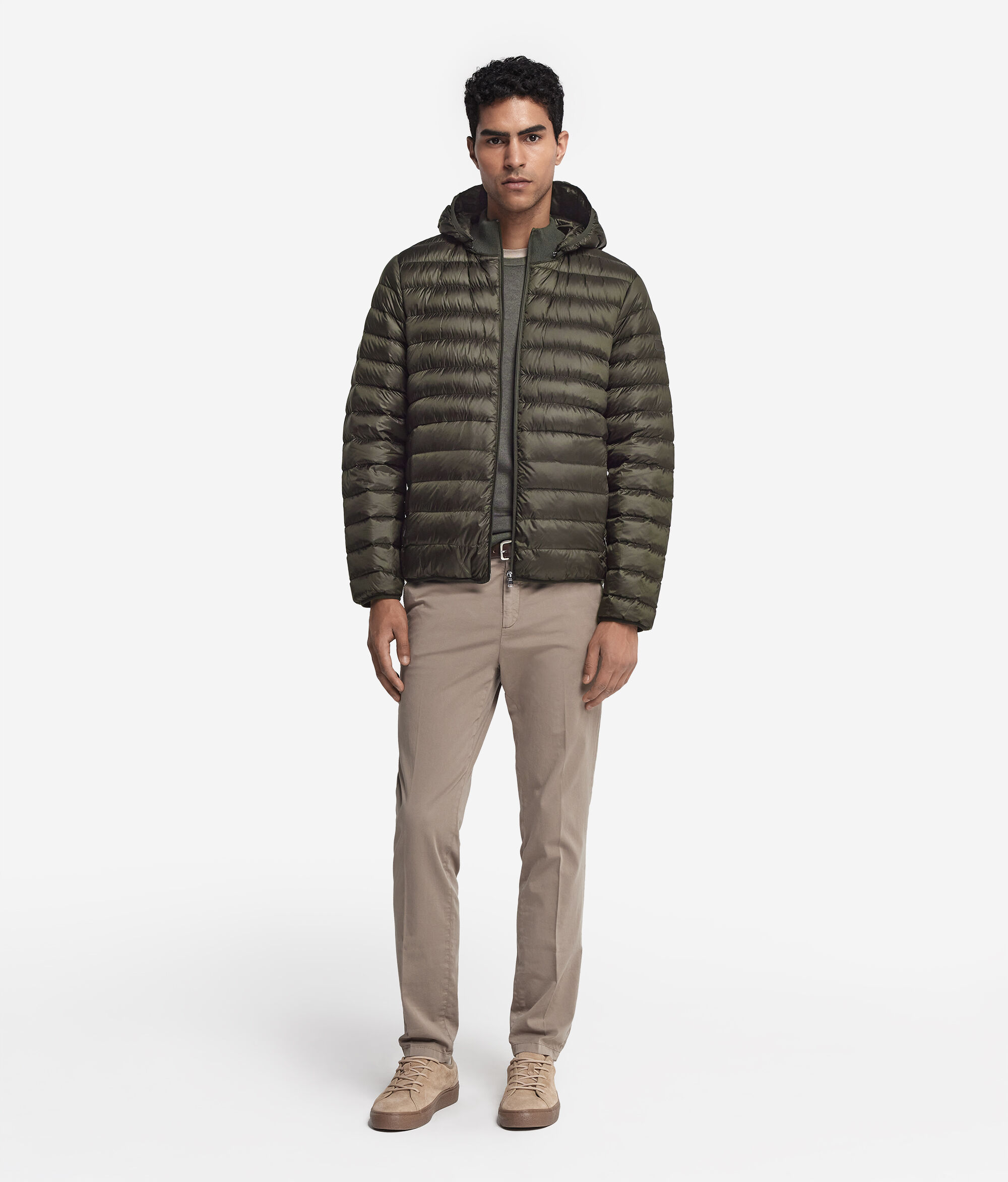 Lekka kurtka puchowa z kaszmirową podszewką