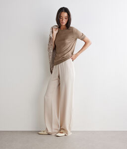 Girocollo a maniche corte in Cashmere Silkfine - NUDE - DMM266A_color_9215