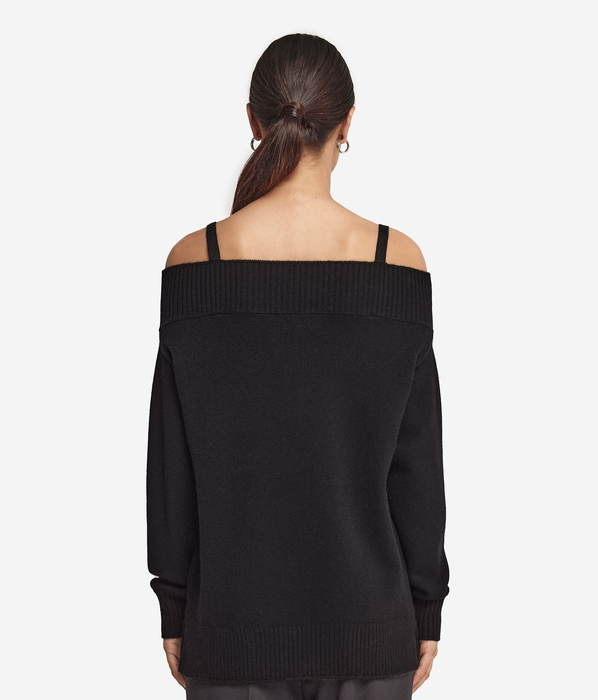 Джемпер из кашемира с открытыми плечами