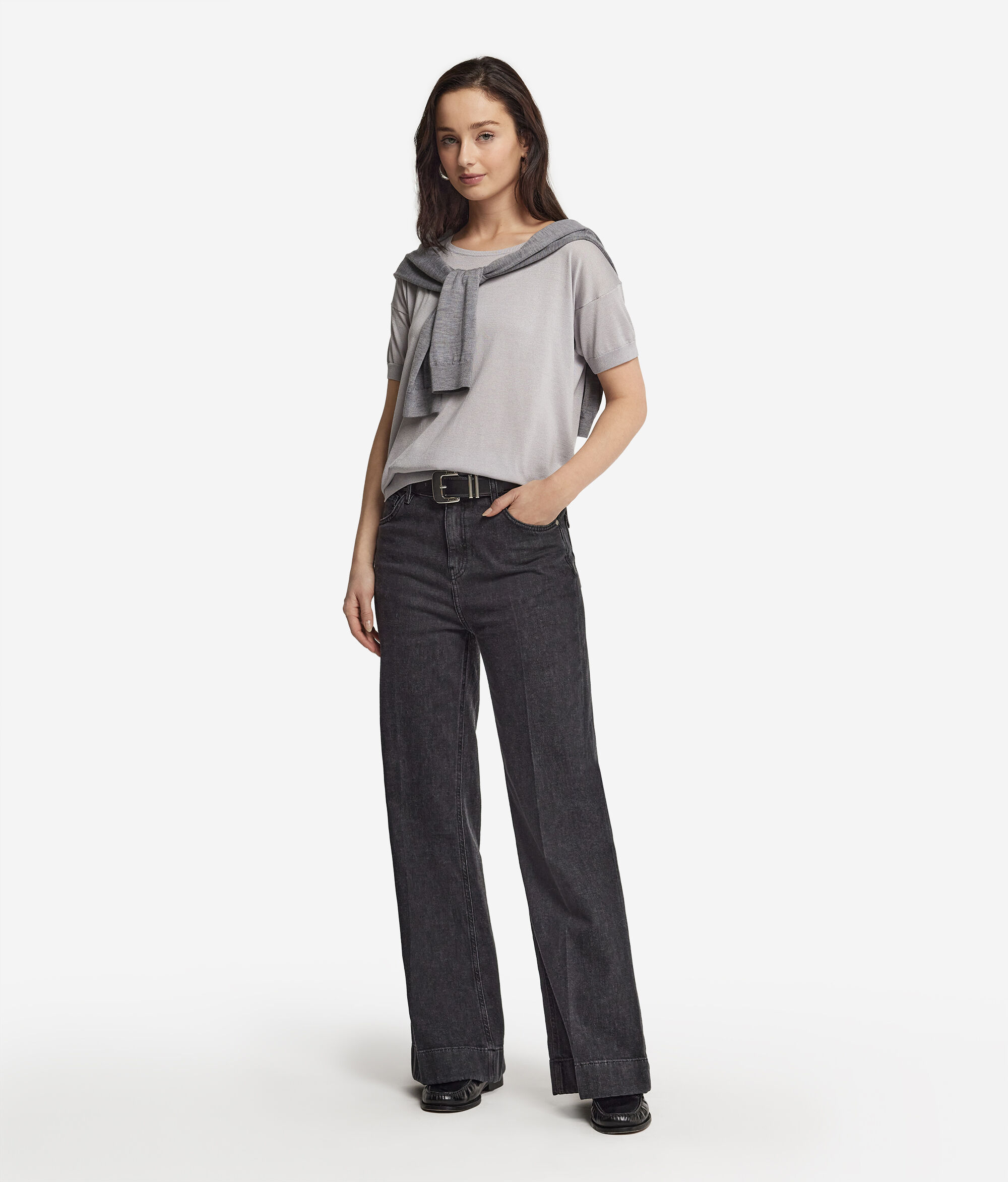 Silk and Cotton Round-Neck Jumper