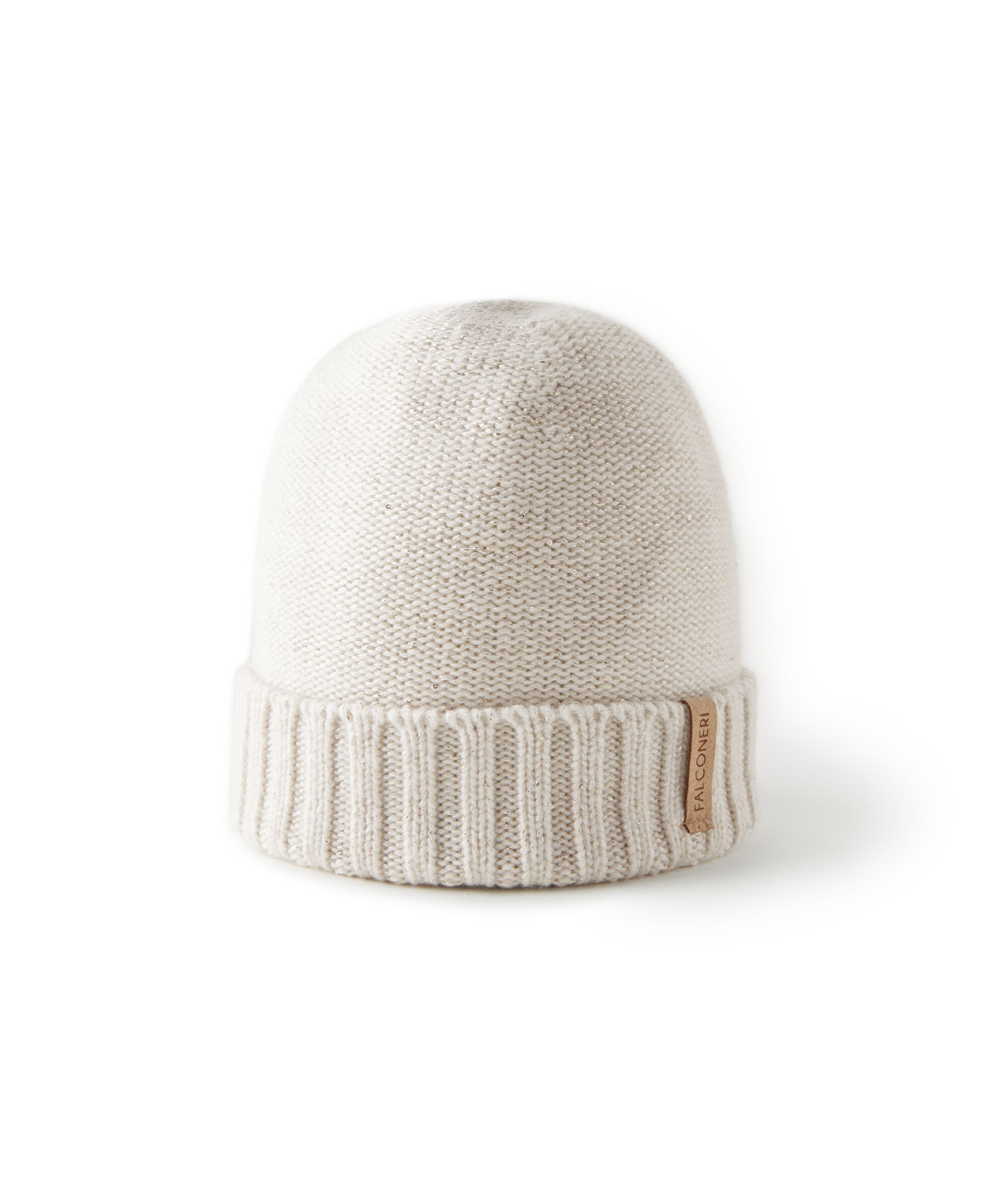 Bonnet côtelé en cachemire ultra-doux à paillettes