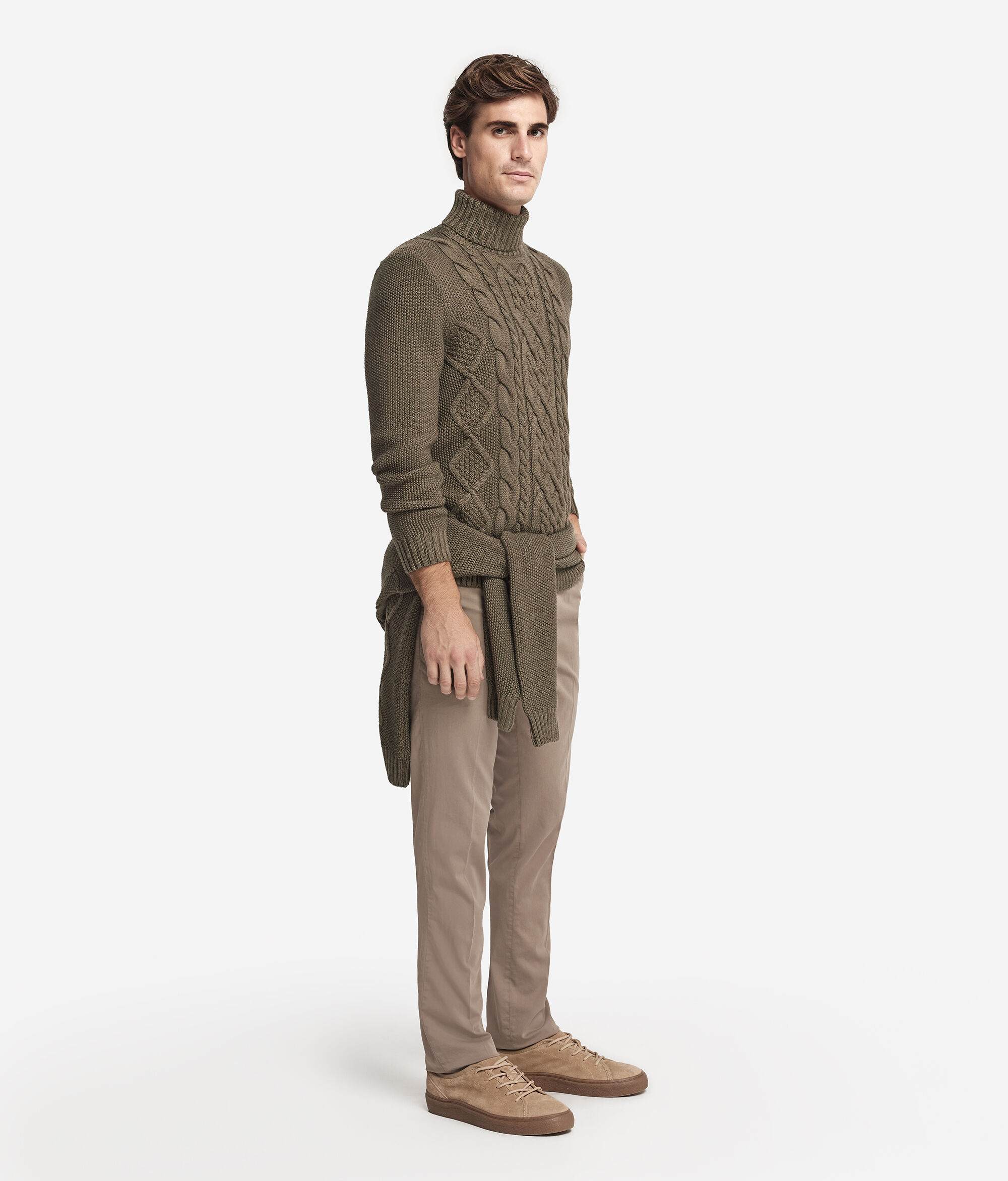 Pull à col roulé style pêcheur