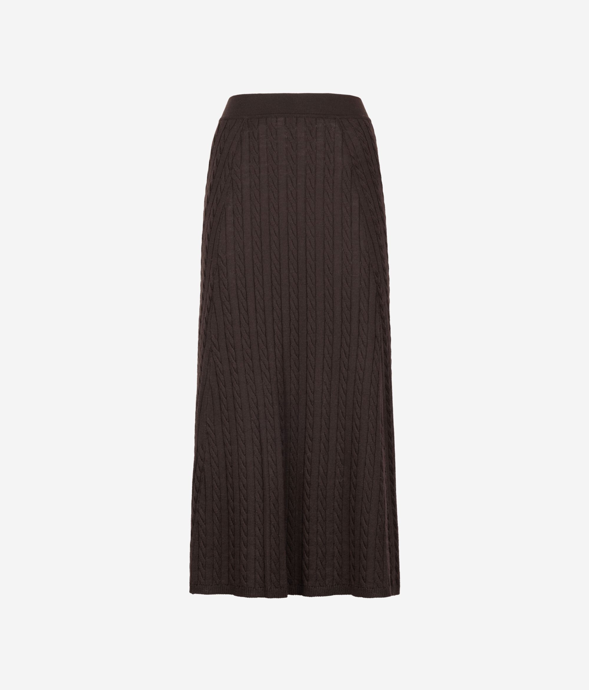 Юбка из шерсти с косами