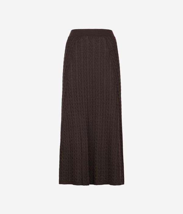 Юбка из шерсти с косами