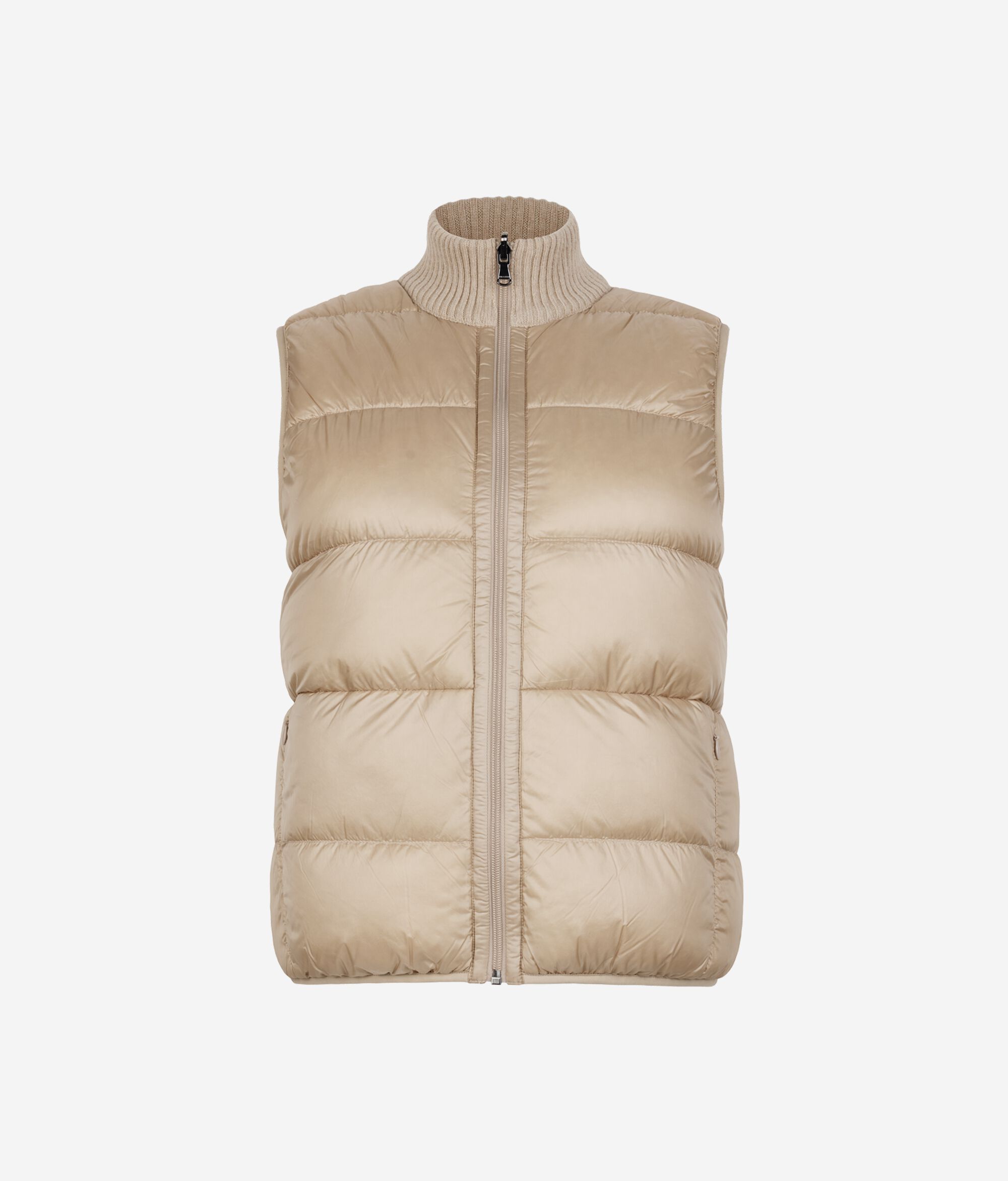 Plumífero sin mangas reversible en bouclé y nailon