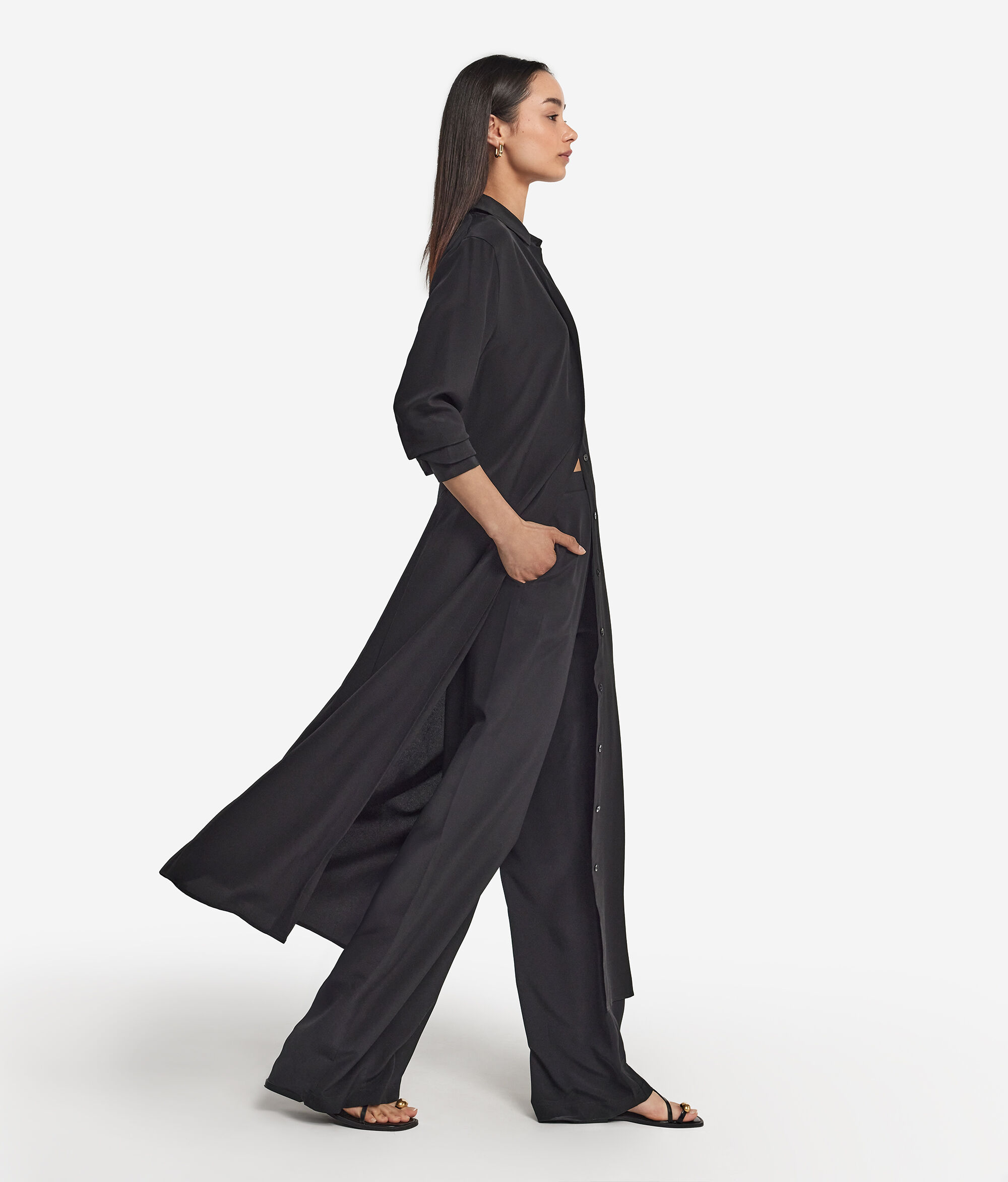 Wide Silk Trousers