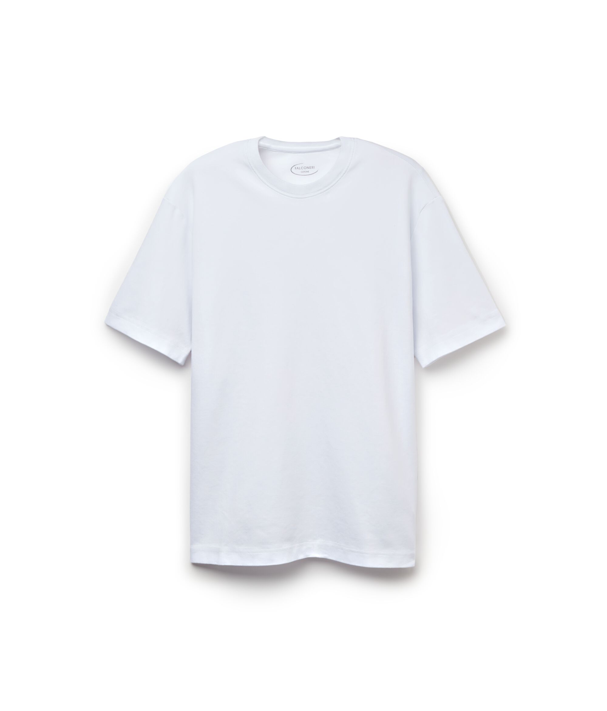 Rundhals-T-Shirt aus Baumwolljersey