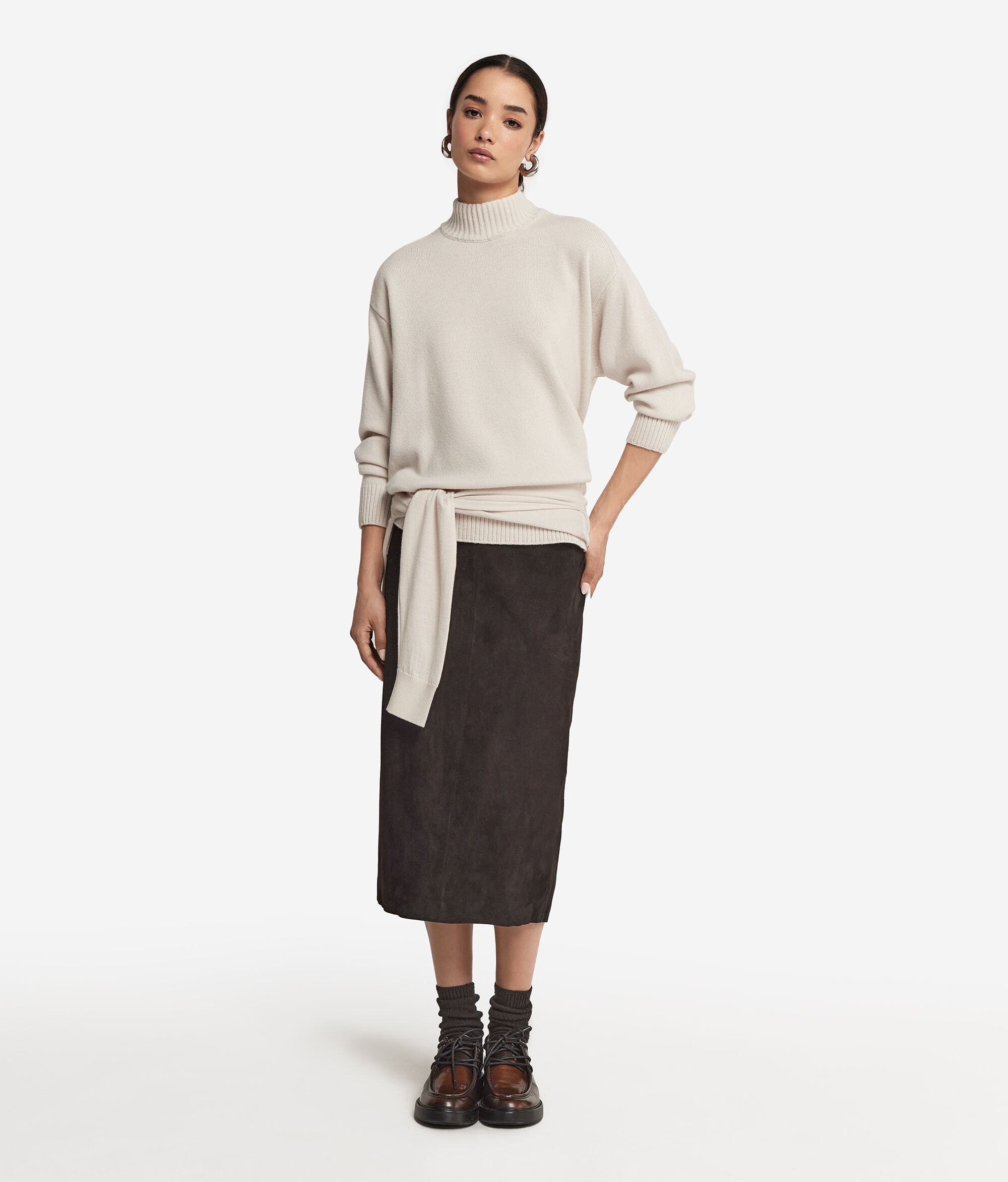 Jersei amb coll perkins i espatlla martell de Cashmere Ultrasoft