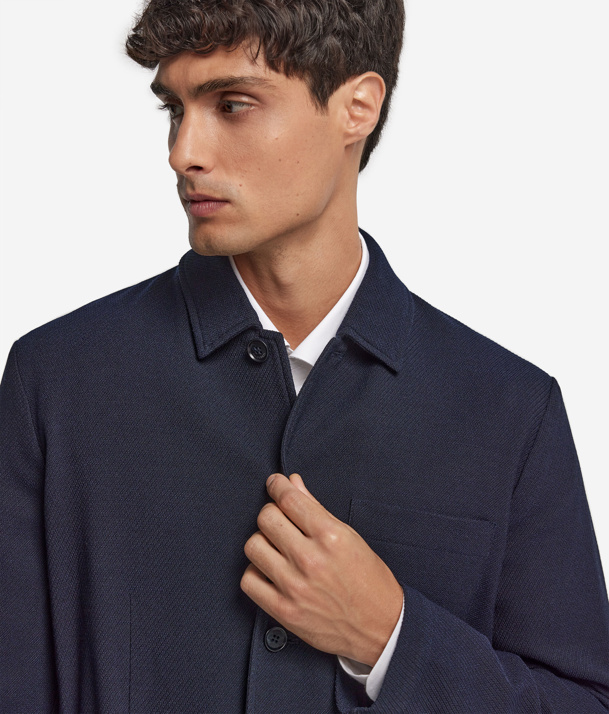 Veste à revers en laine