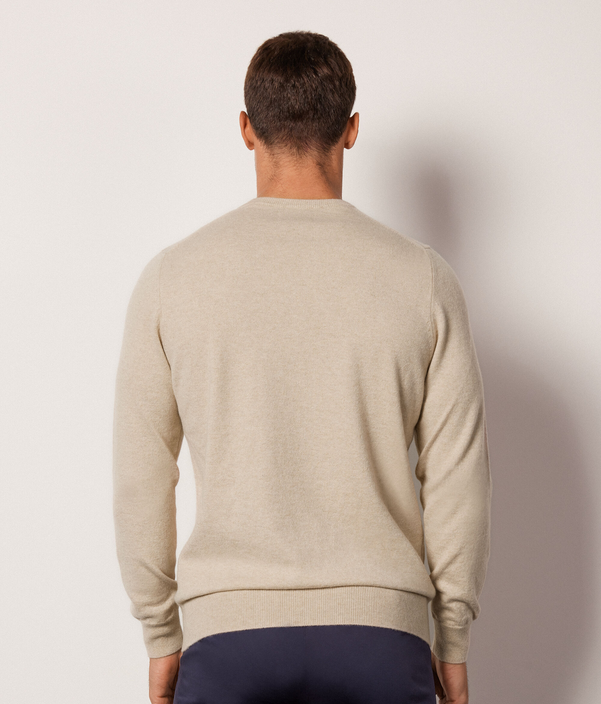 Jersey con cuello redondo de cashmere ultrasoft