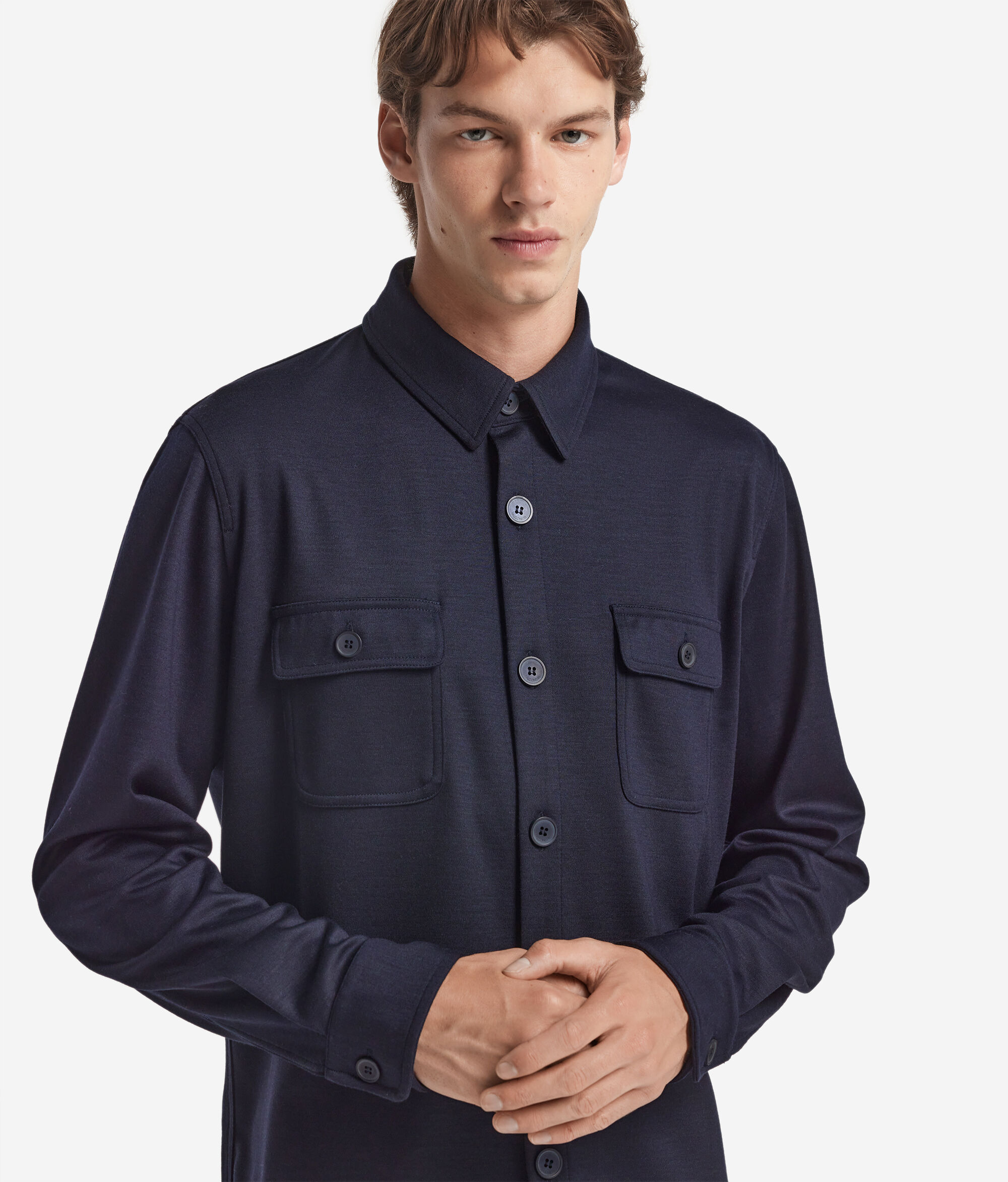 Куртка-рубашка из шерсти