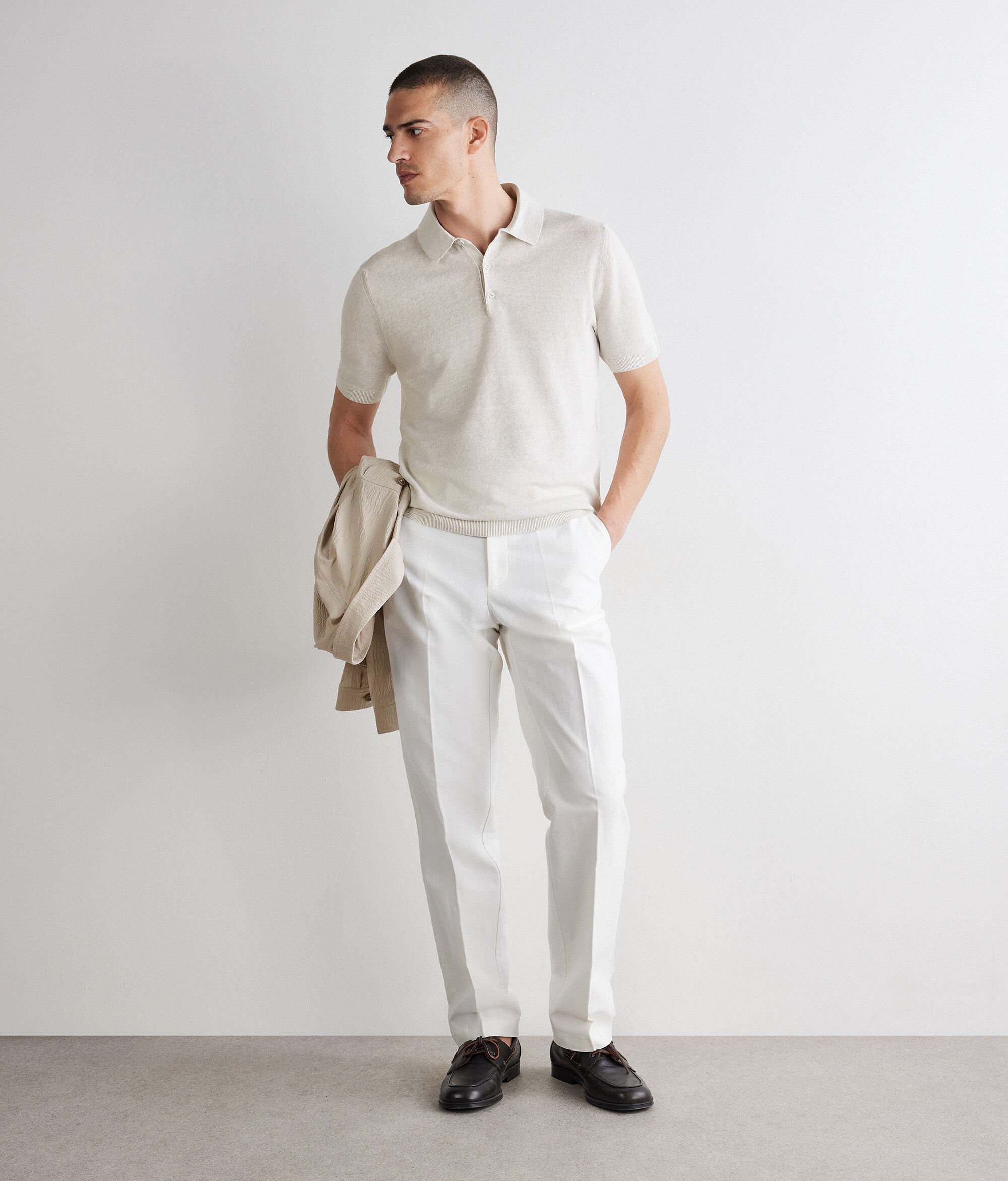 Keten ve Pamuk Karışımı Polo