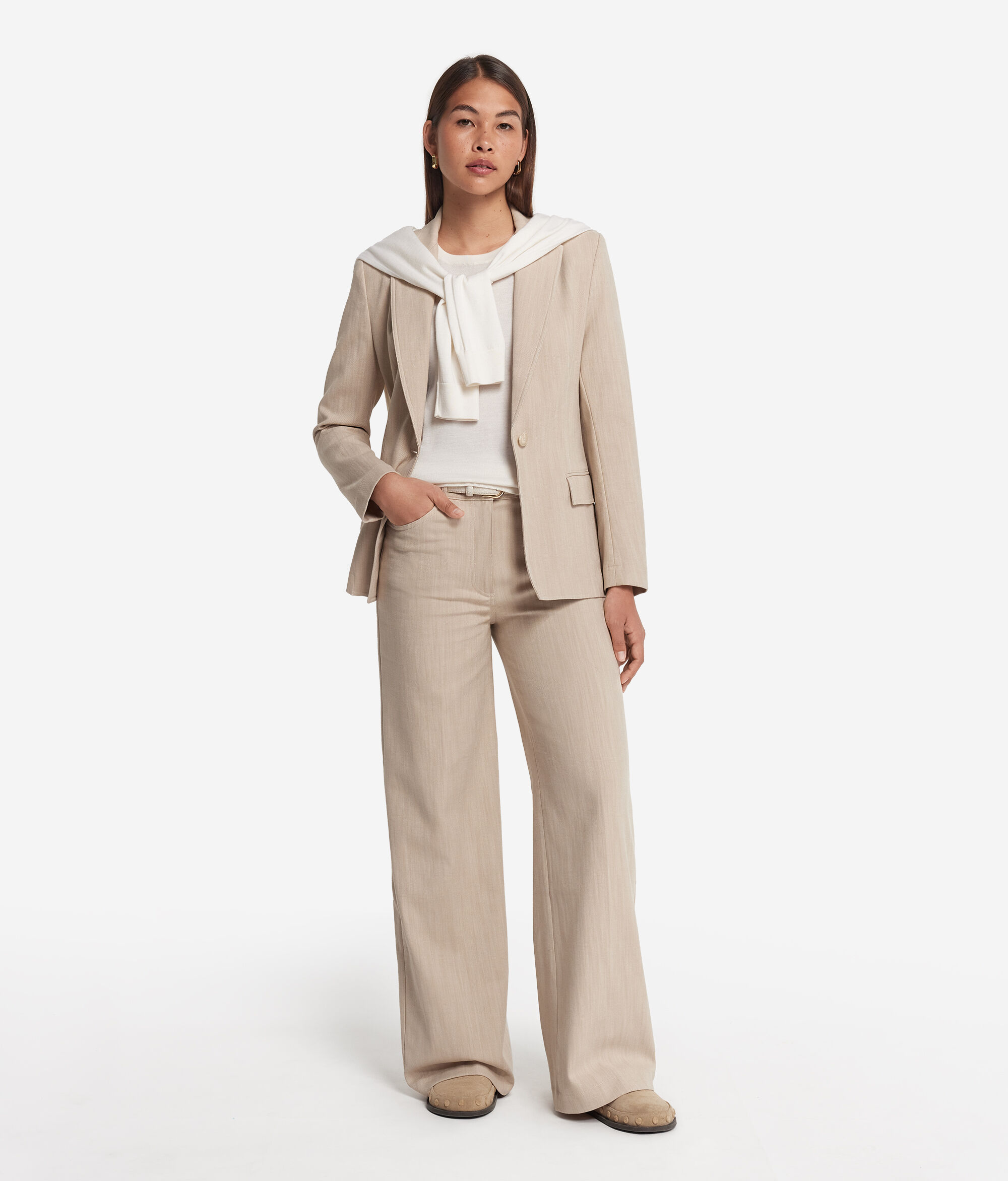 Pantalon large en coton
