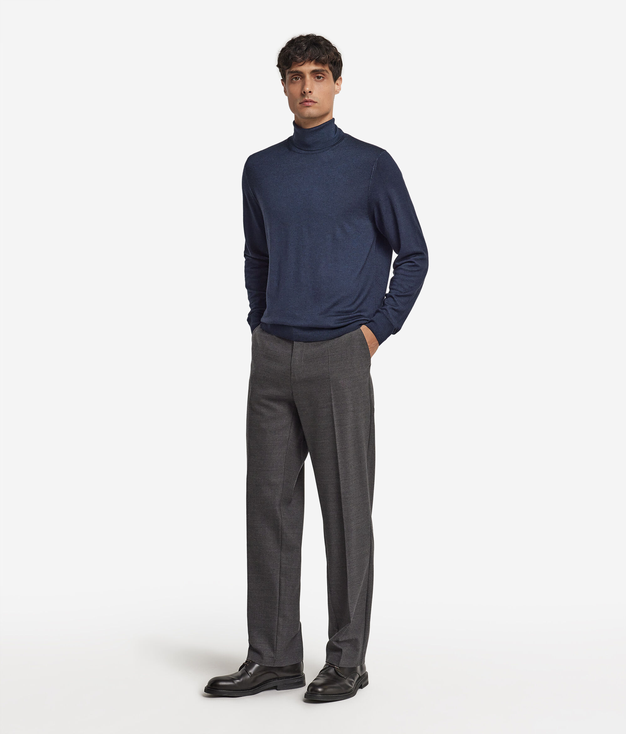 Col roulé homme en cachemire ultra-fin