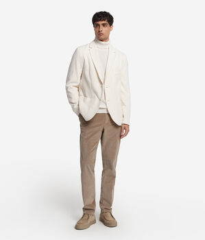 Wool and cashmere velvet jacket