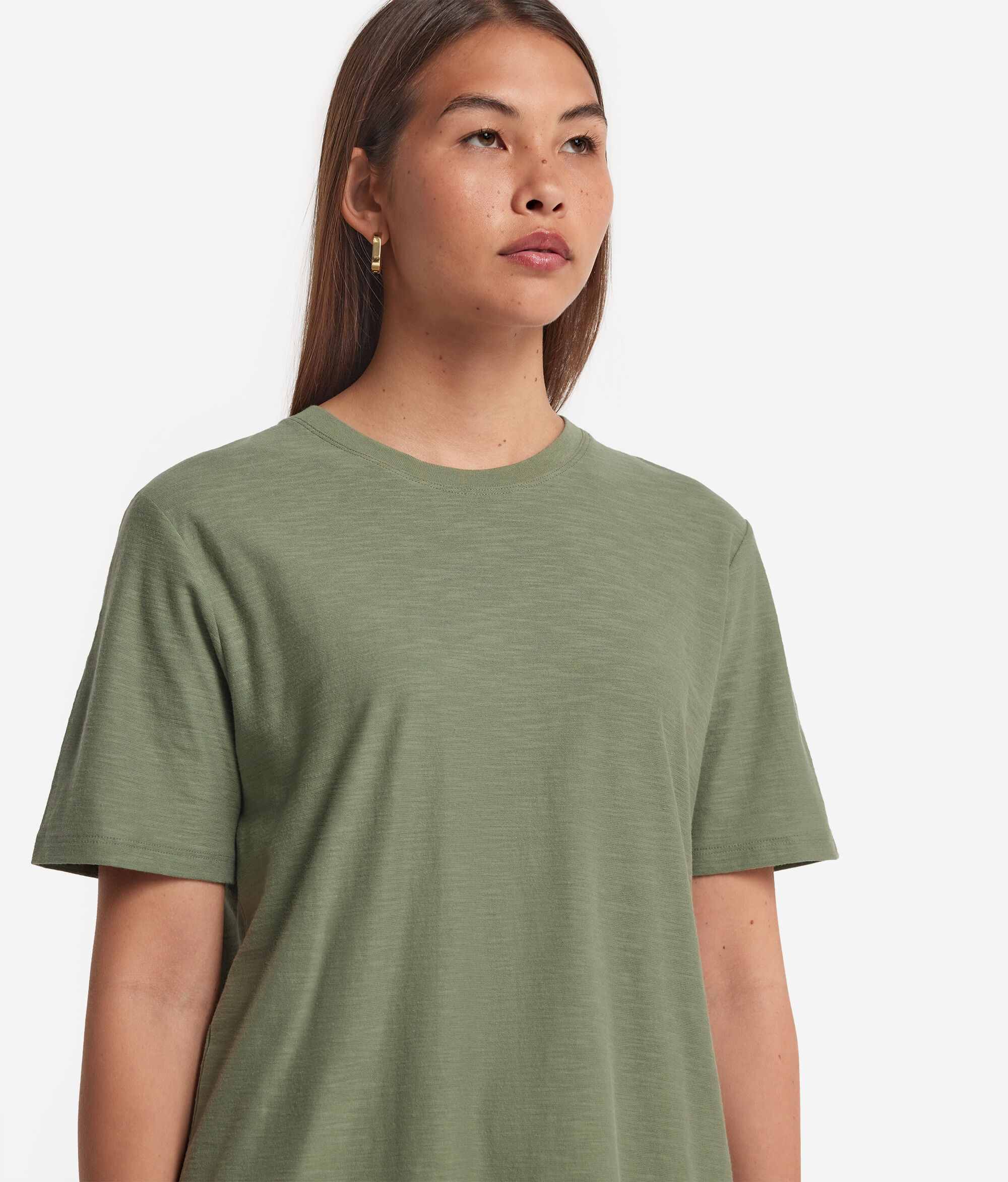 Cotton Crewneck T-Shirt with Short Sleeves