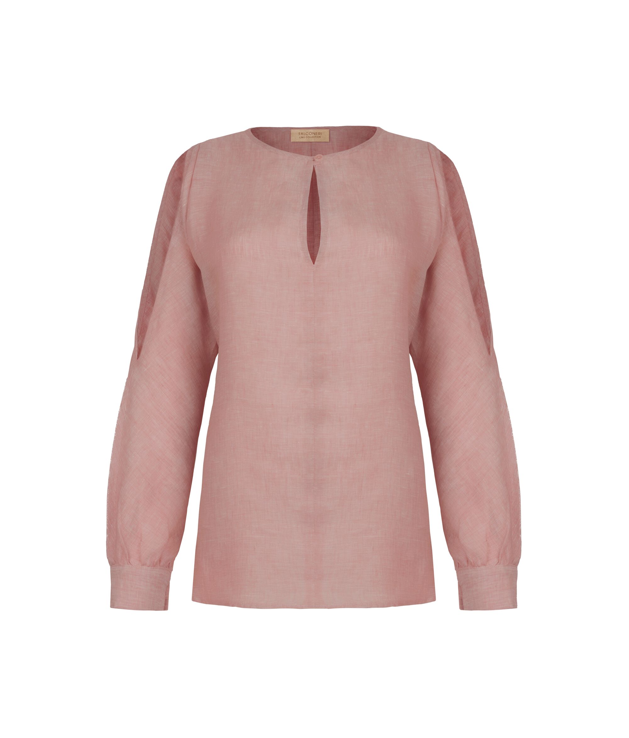 Camisa Ombros Cut Out em Linho