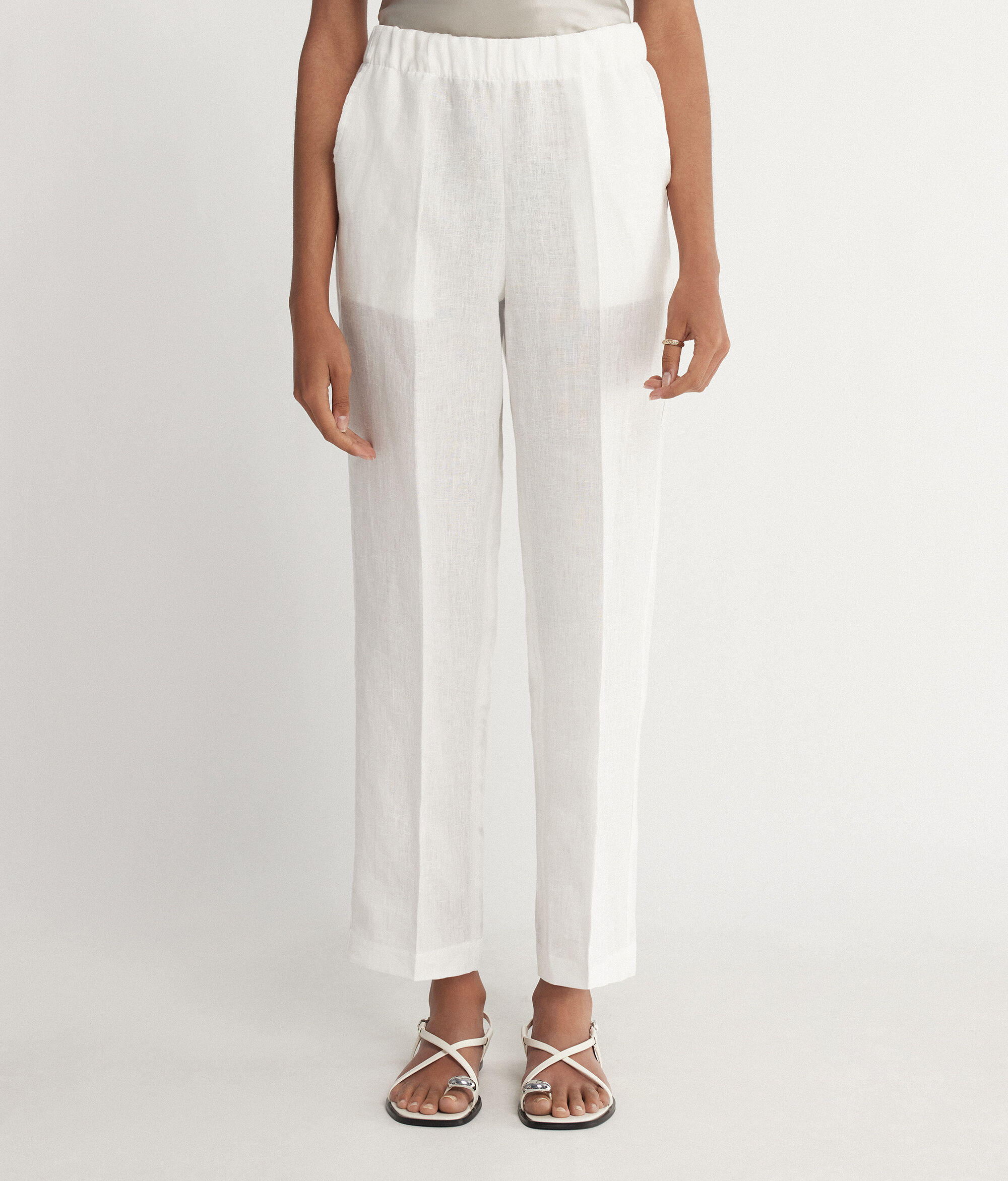 Pantalons de tub de lli