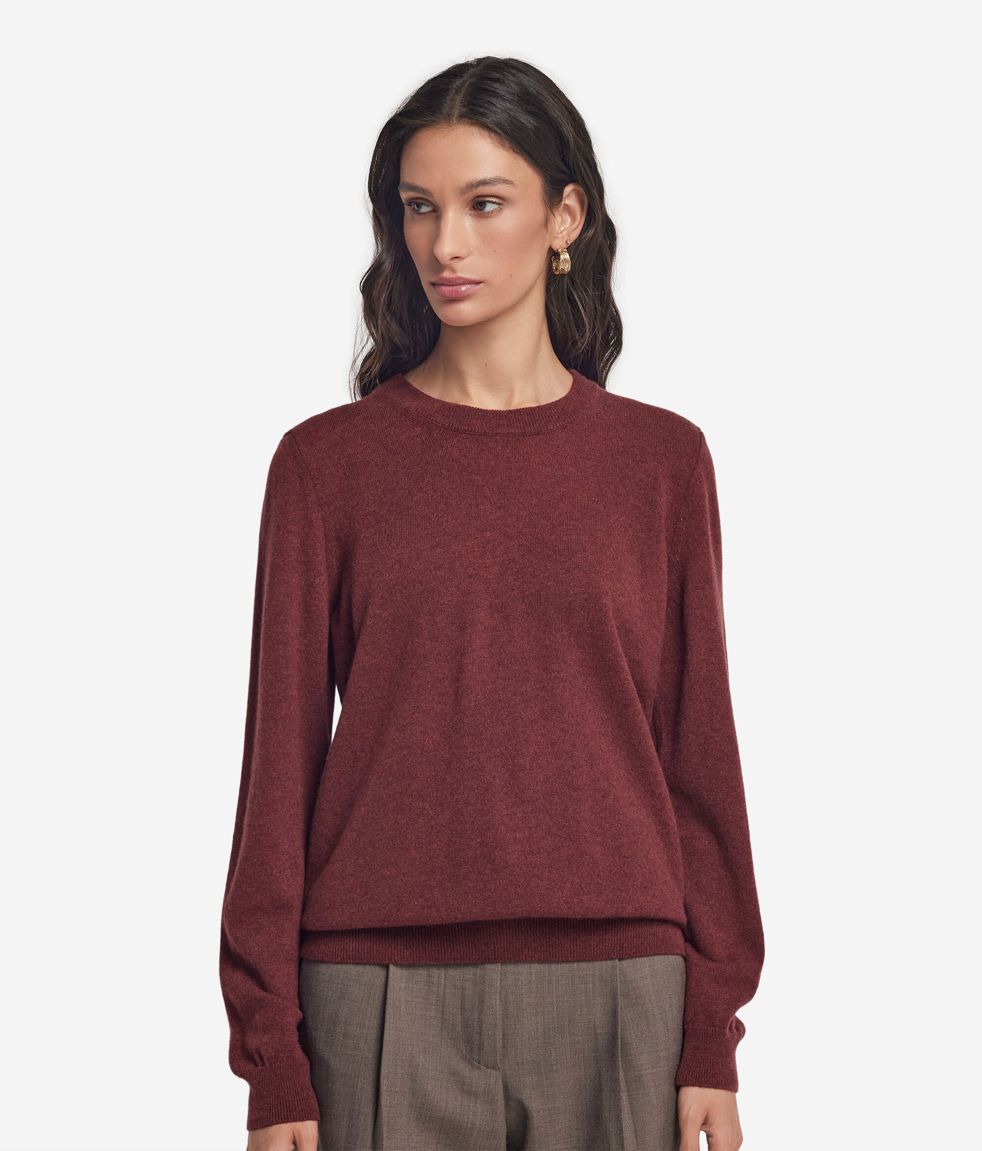 Long-Sleeved Ultrasoft Cashmere Round-Neck Jumper