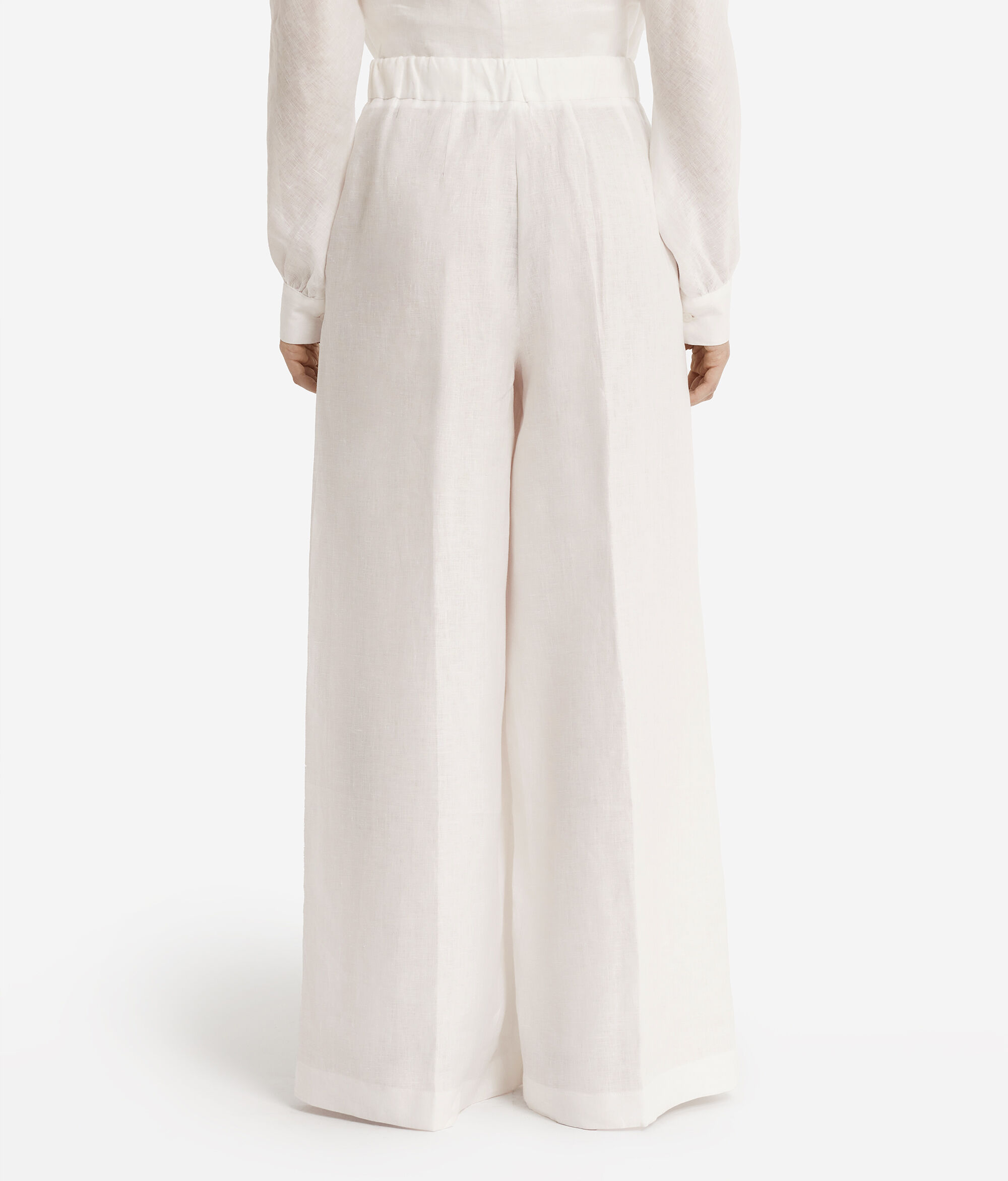 Брюки палаццо изо льна