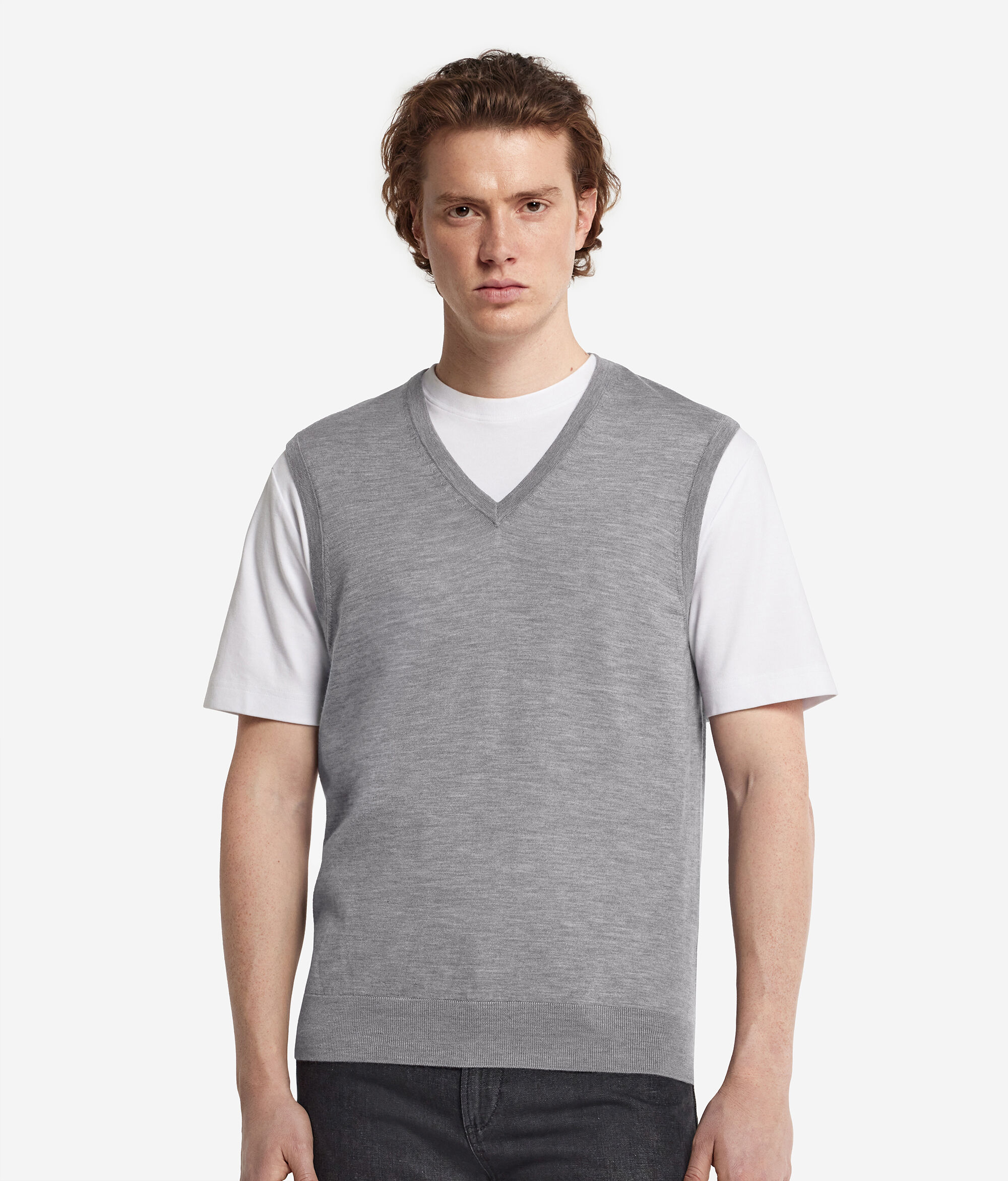 Ultrafine Cashmere Sleeveless V-Neck Jumper