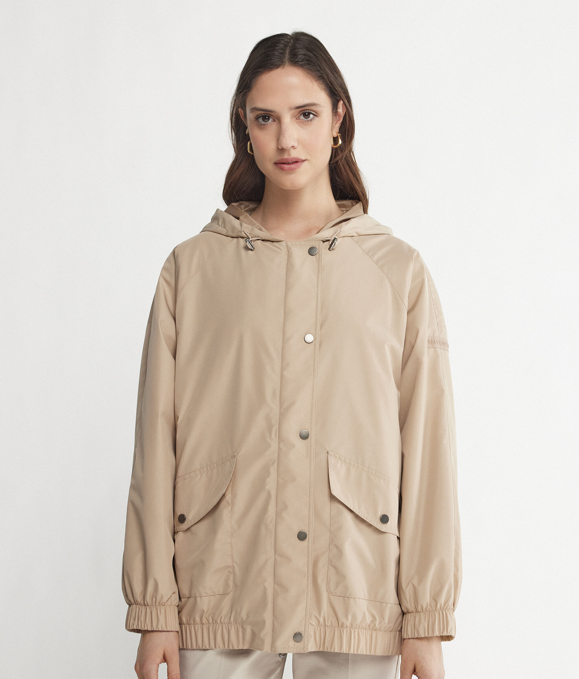 Funktionsjacke mit Kapuze aus Kaschmir