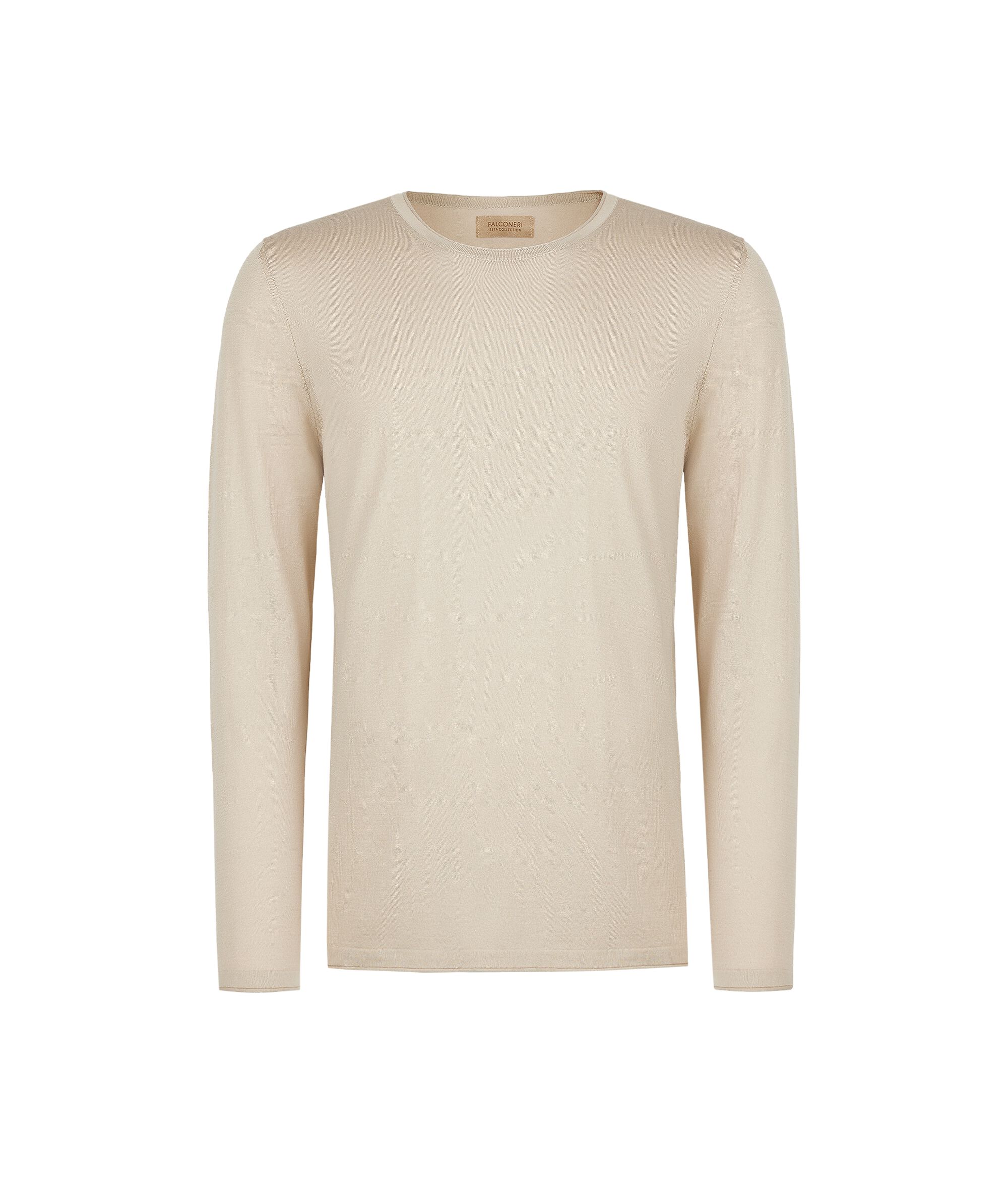 Camisola com Decote Redondo de Seda e Algodão