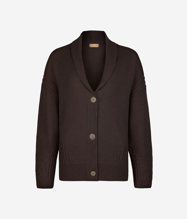 Кардиган из шерсти с косами