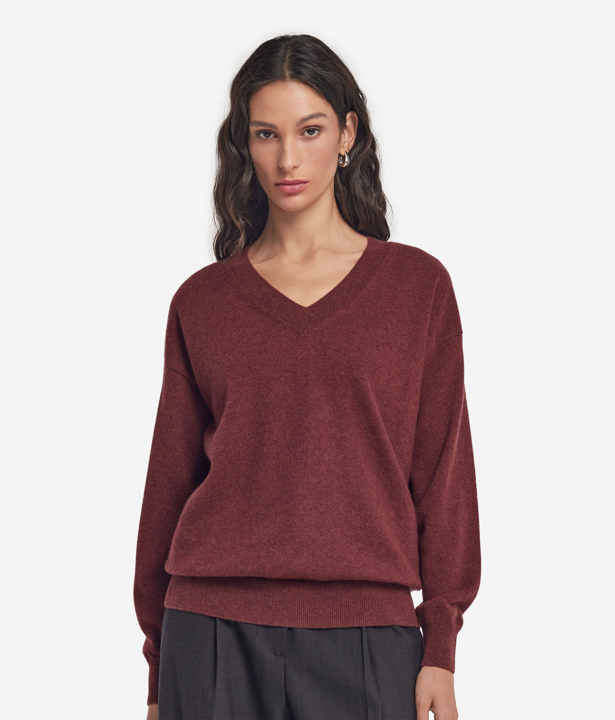 Μπλούζα από Ultrasoft Cashmere με Λαιμόκοψη V