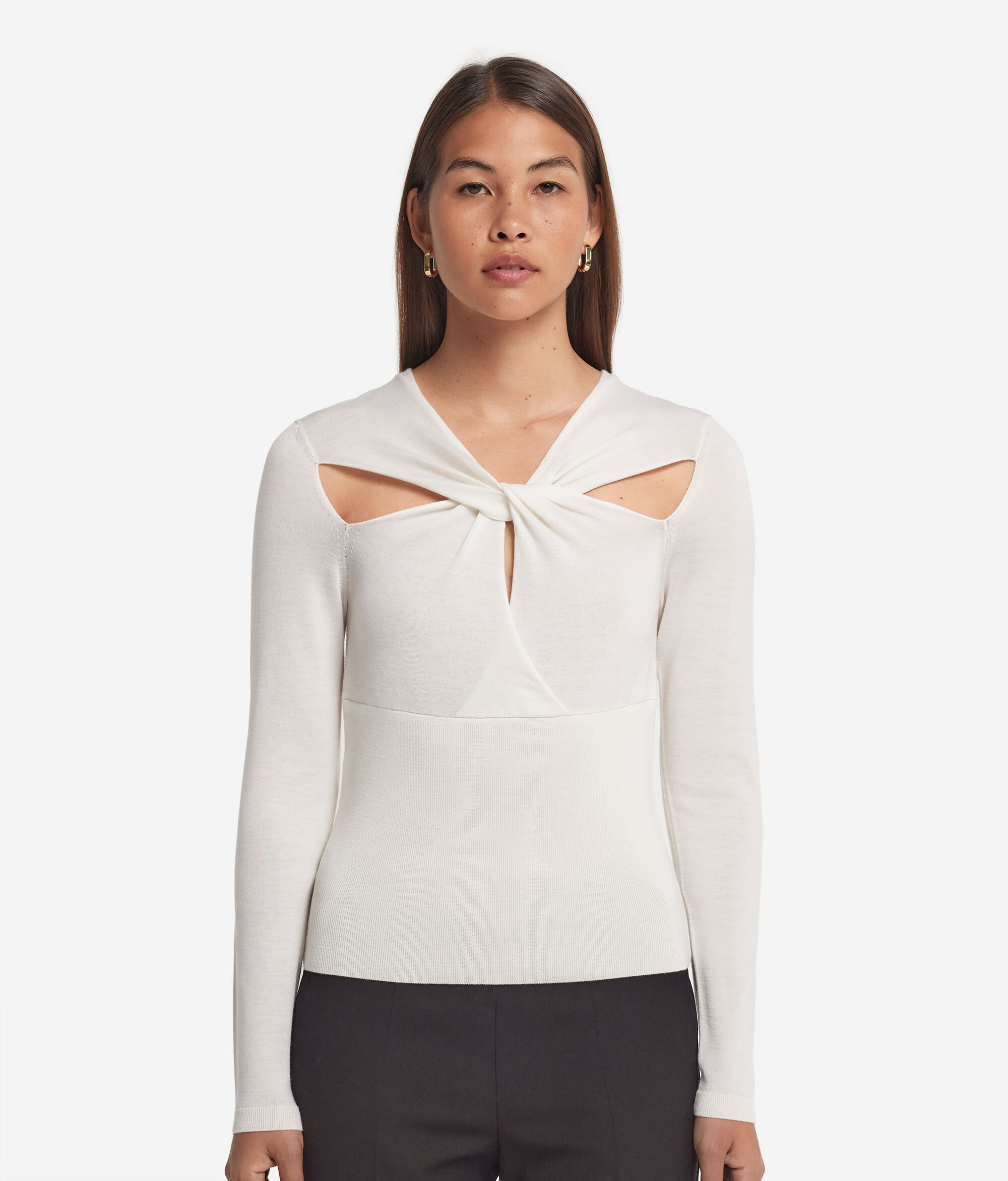 Jersei amb escot encreuat de Cashmere Ultrafine