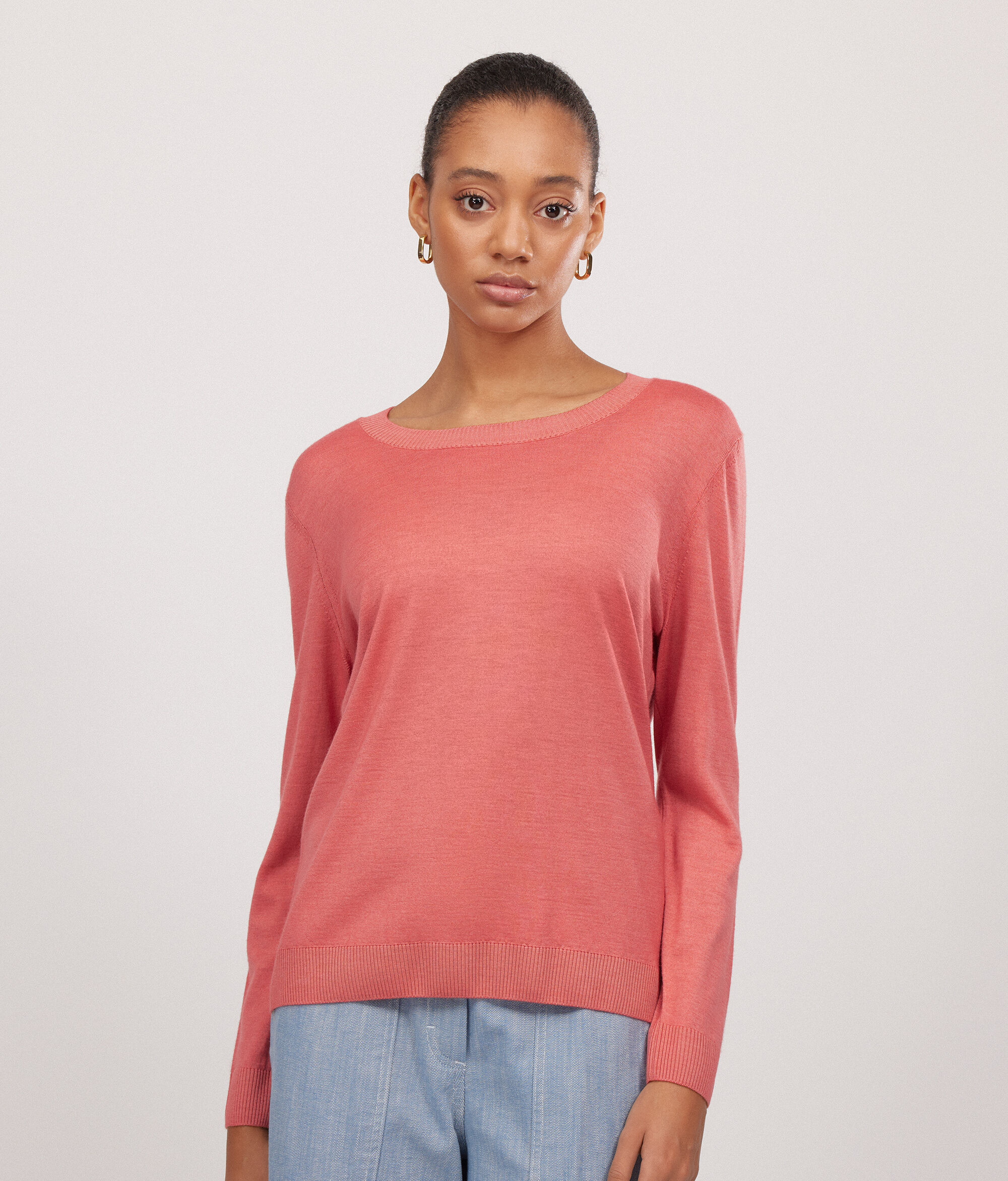 Pull femme en cachemire ultra-fin à col rond