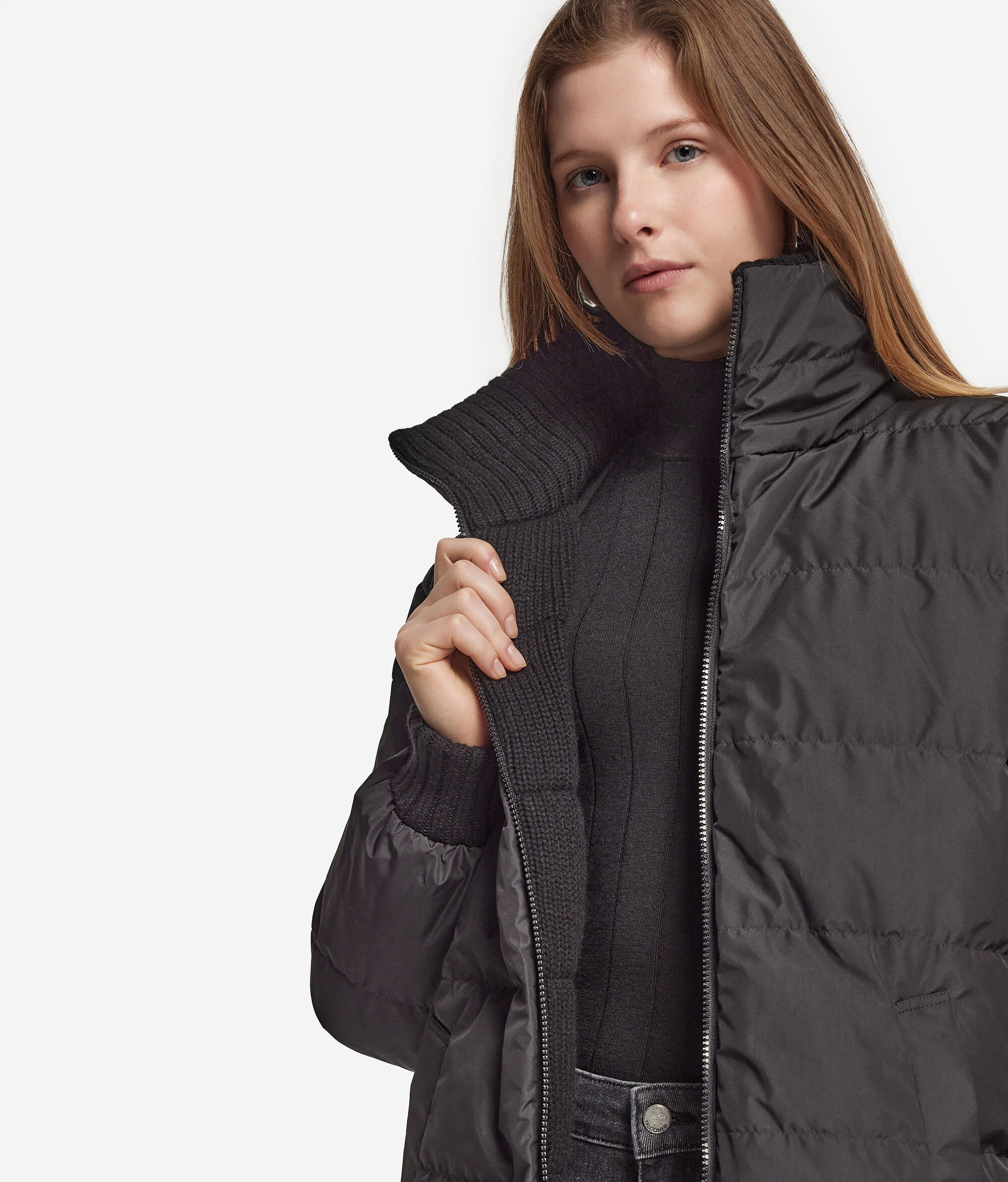 Cashmere Tricot Reversible Down Jacket