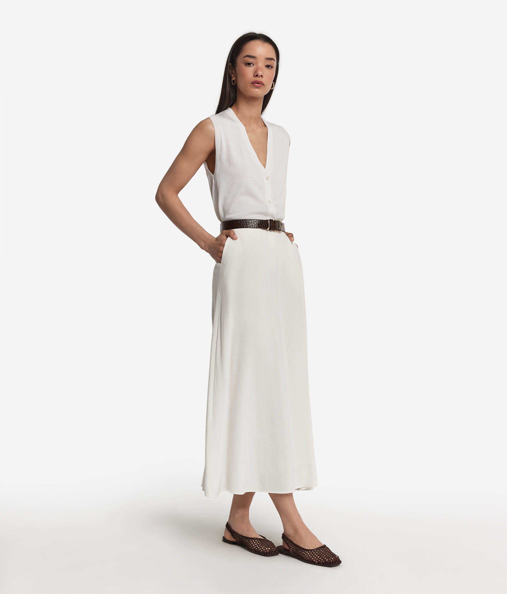 Linen Viscose Skirt