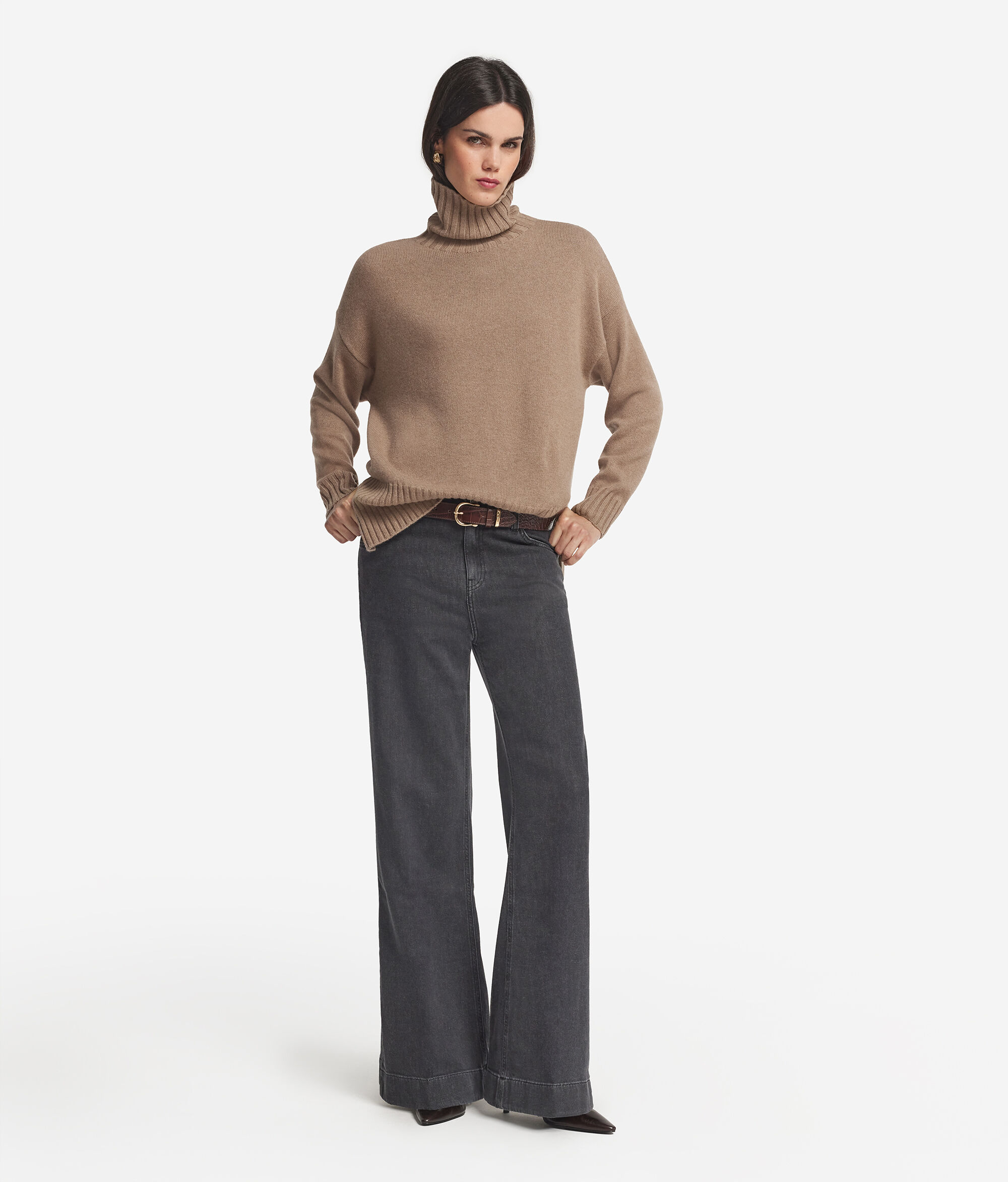 Maxi-Rollkragenpullover aus Kaschmir Ultrasoft